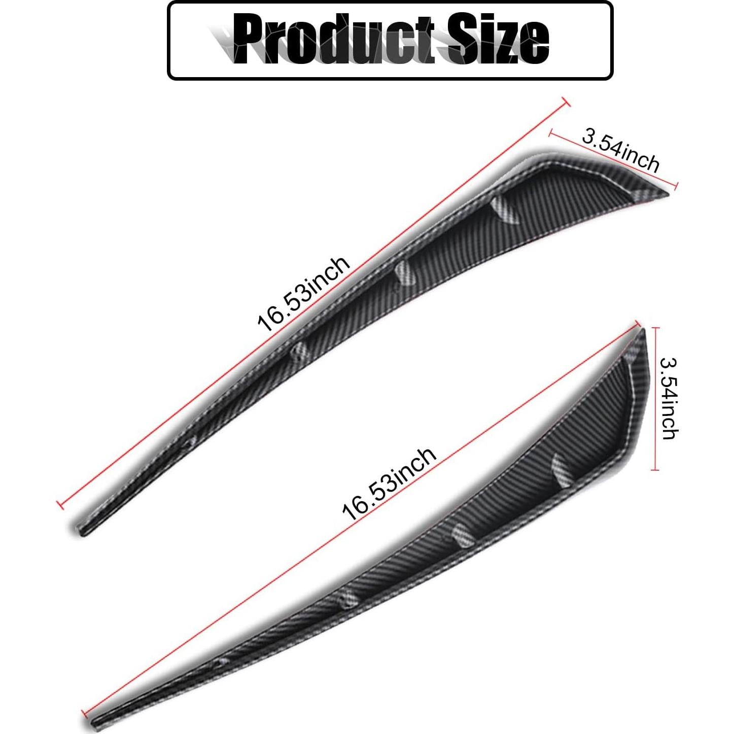 Ventilaciones Laterales de Guardabarros Miytsya 2 PCS ABS Carbono