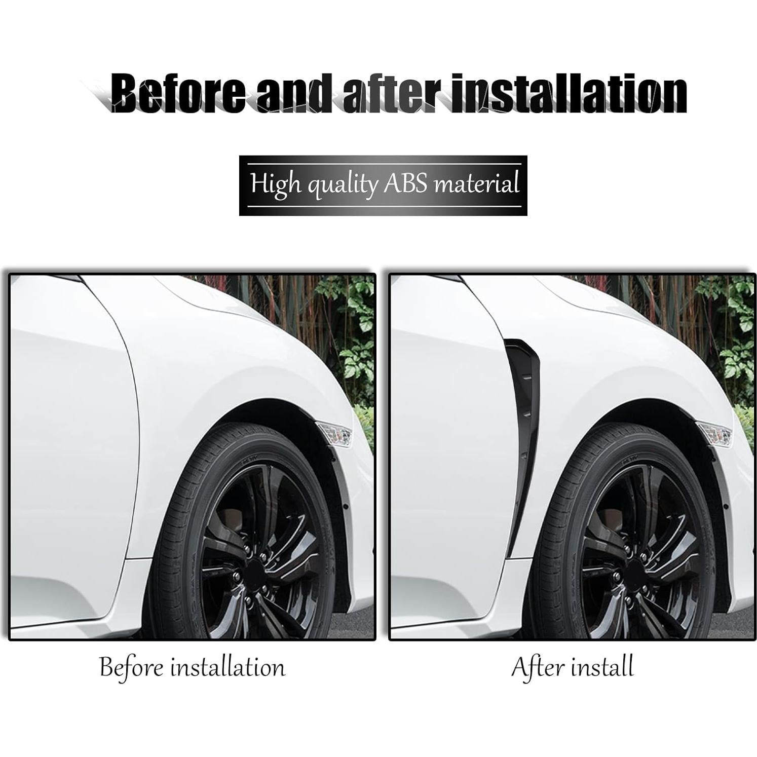 Ventilaciones Laterales de Guardabarros Miytsya 2 PCS ABS Carbono