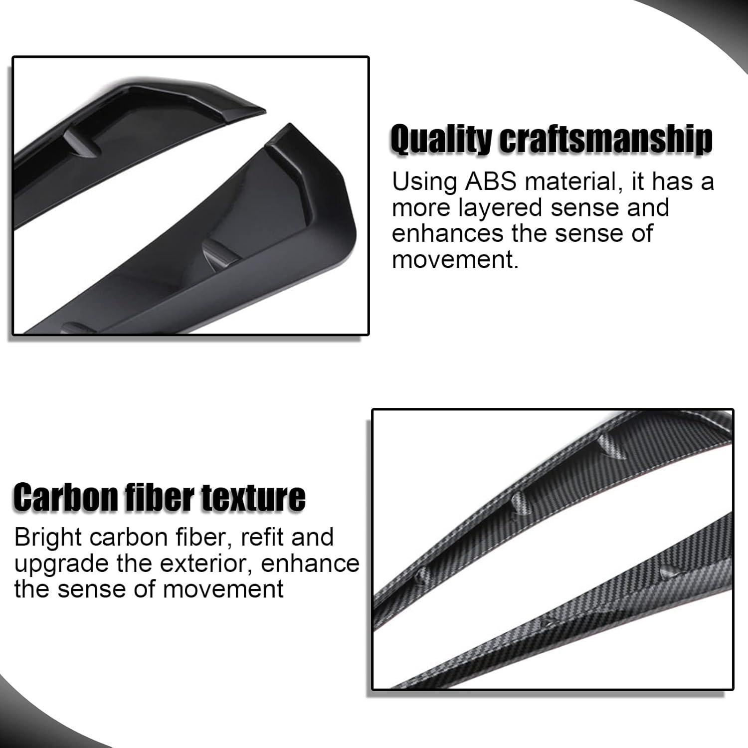 Ventilaciones Laterales de Guardabarros Miytsya 2 PCS ABS Carbono