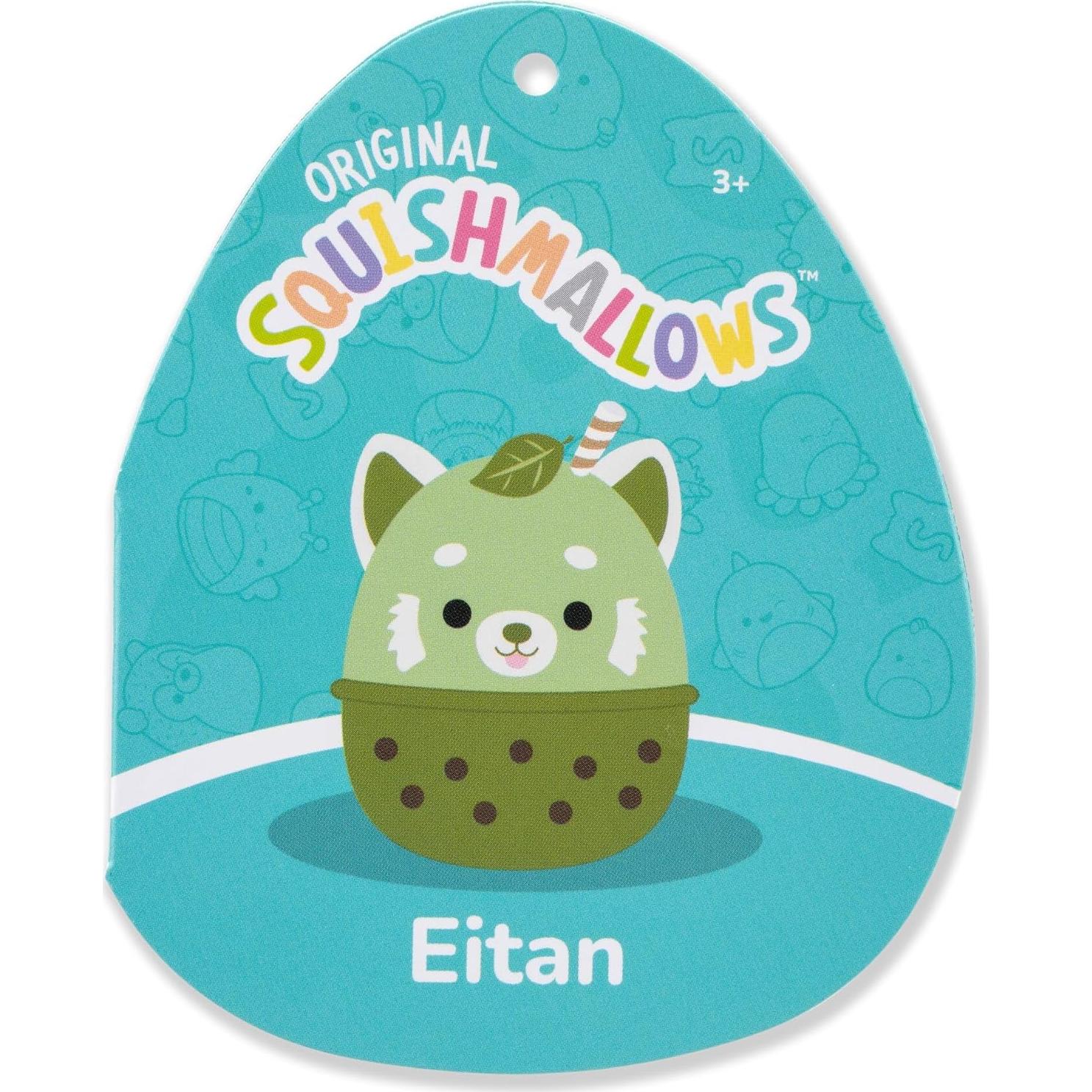 Peluche Squishmallows Eitan Panda Rojo 35.56cm Oficial Jazwares