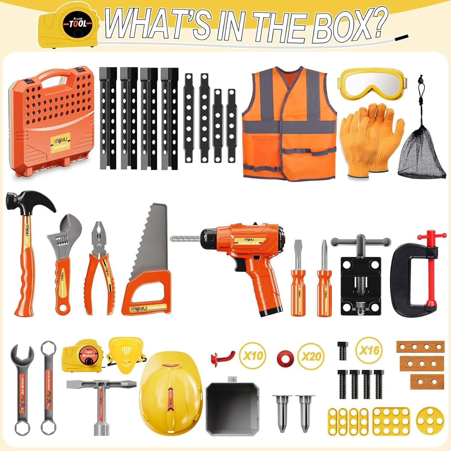 Juego de Banco de Herramientas MAGIC4U 95PCS para Niños