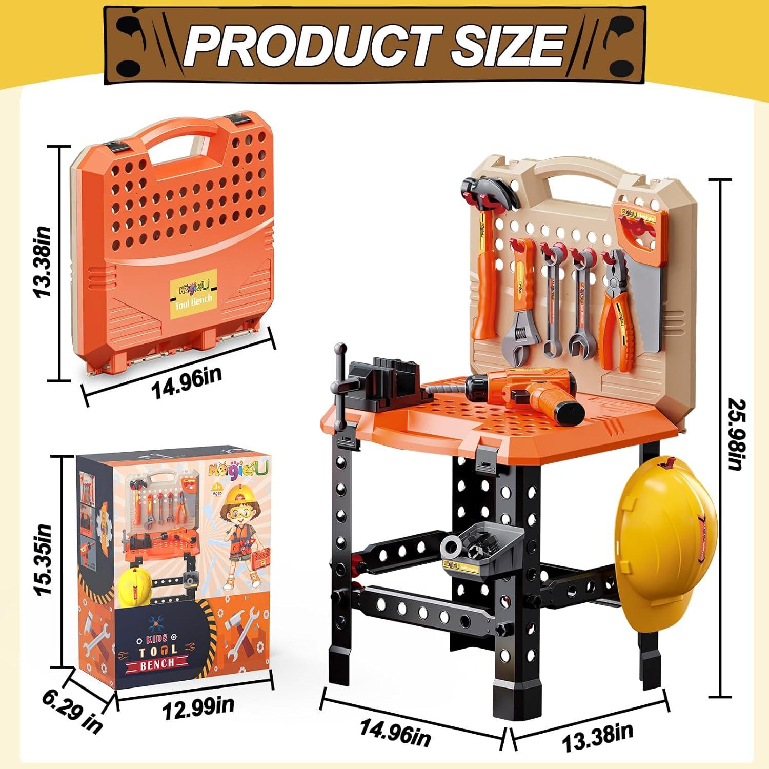 Juego de Banco de Herramientas MAGIC4U 95PCS para Niños