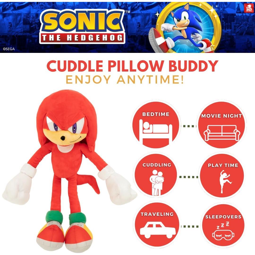 Franco Kids Bedding Super Soft Plush Sonic Anime Cuddle Pillow Buddy, One Size, Knuckles The Echidna