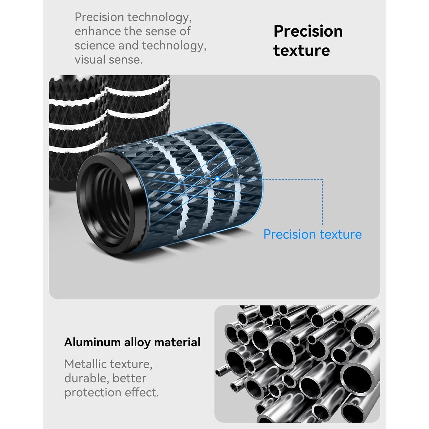 Tapas de Neumáticos VIHIMAI 4PCS para Modelos S 3 X Y Negro