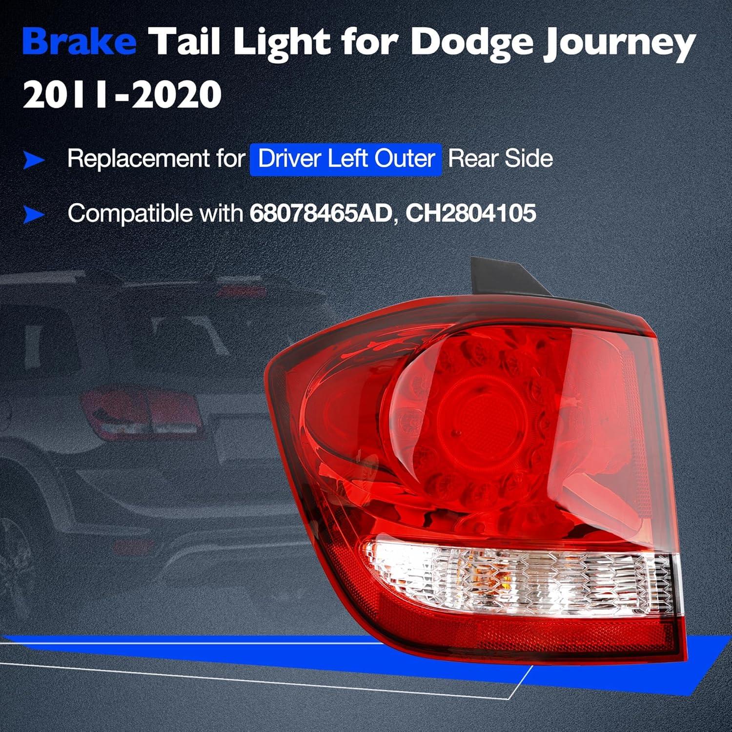 Luz de freno trasera LED Misakomo para Dodge Journey 2011-2020 LH
