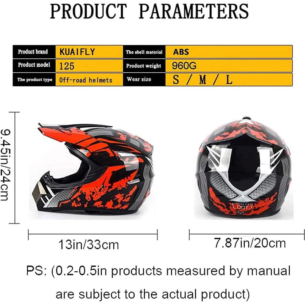 Casco de Motocross Kuaifly Youth Off-Road Azul S-M-L