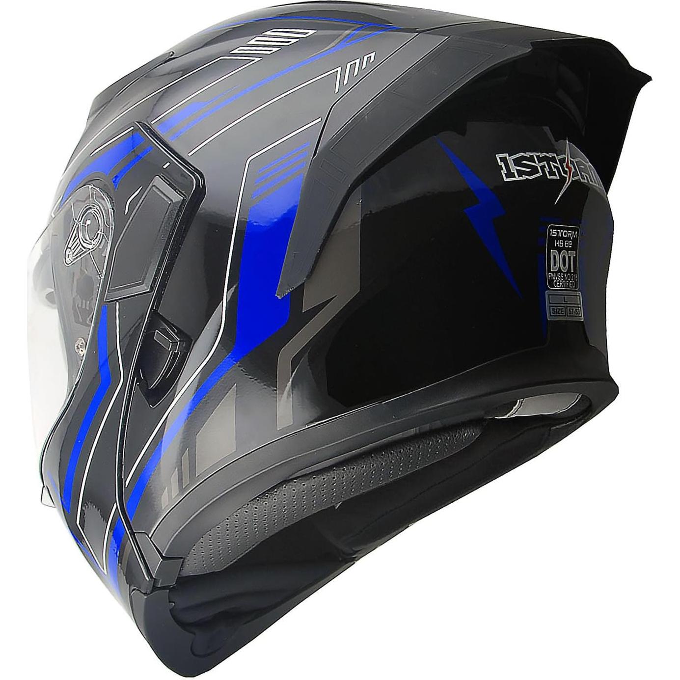 Casco Modular 1Storm HB89 Flecha Azul S 53-54 CM Doble Lente