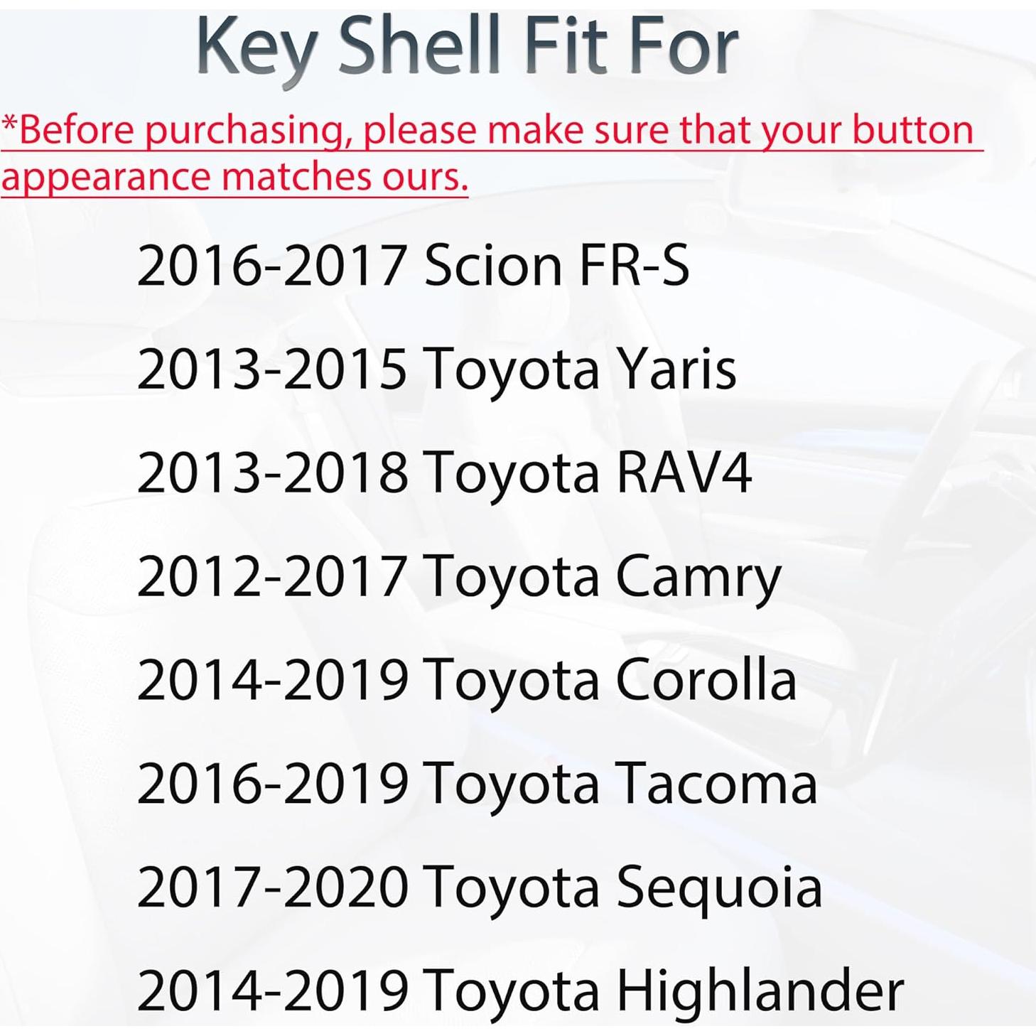 Funda de Llave Toyota Camry Corolla RAV4 2012-2019 SUPALAND