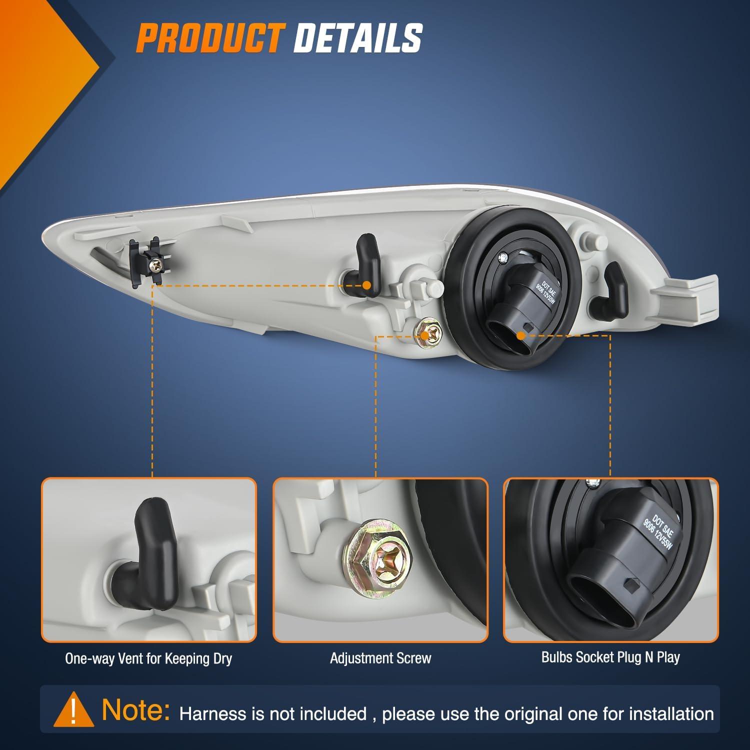 Luces Antiniebla Nilight 9006 12V 55W para Toyota Camry/Corolla