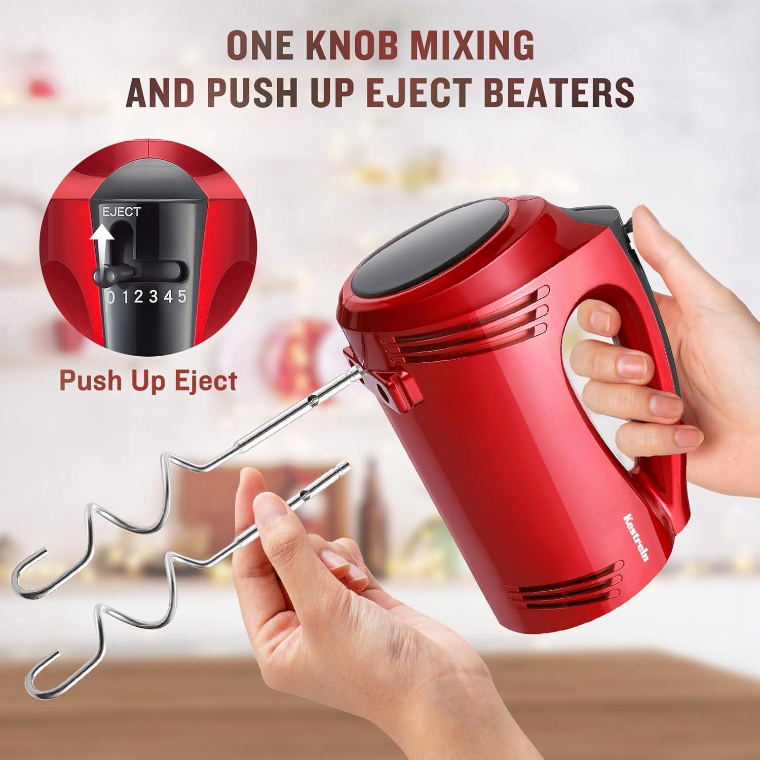 Batidora de Mano Kestreln S1 350W 5 Velocidades Roja