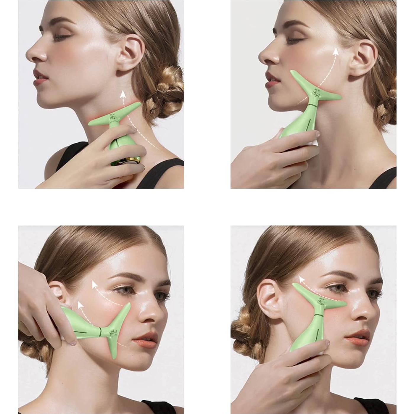 Ms.W Red Light Facial Massager, Skin Care Tools for Face and Neck Beauty Device, Electric Facial Massage Tool with Heating and 3 Massage Modes