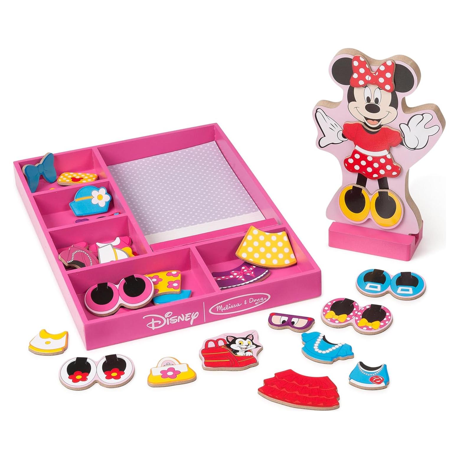 Melissa & Doug Disney Minnie Mouse Magnetic Dress-Up Wooden Doll Pretend Play Set (35+ pcs)
