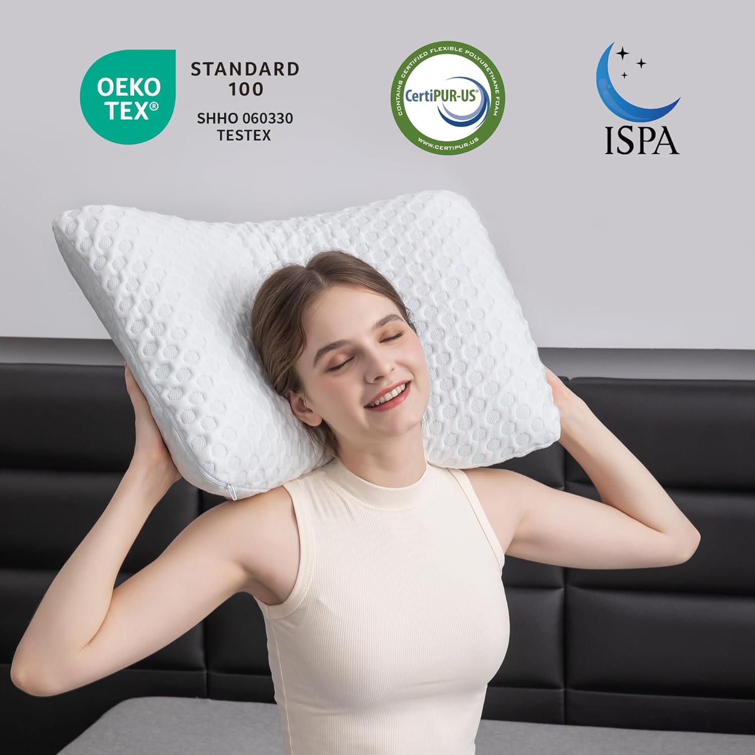 Almohada Hcore Espuma Viscoelástica Gel Doble Cara 60x40 cm