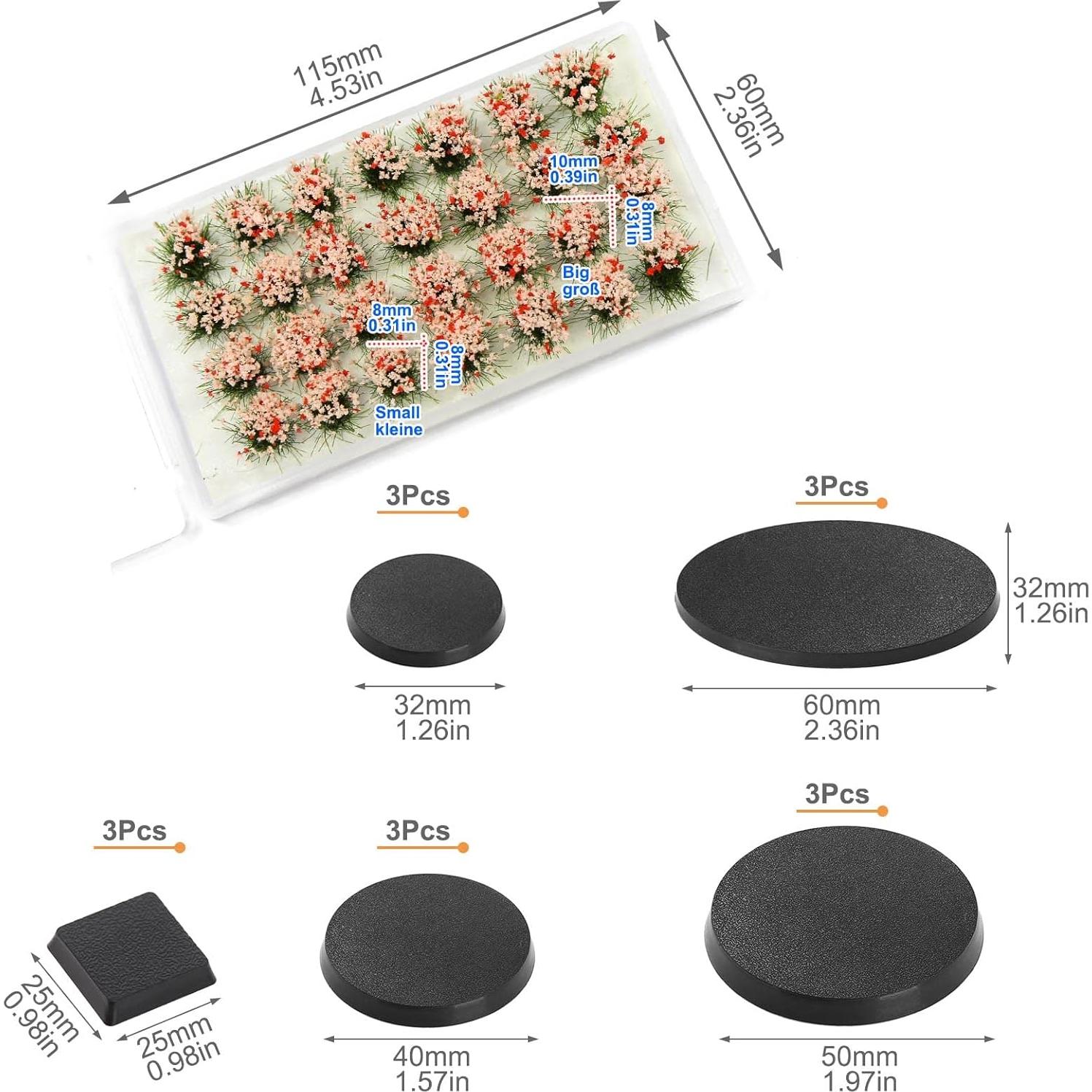 Arbustos Miniatura Flores Tuft Evemodel para Escenografía