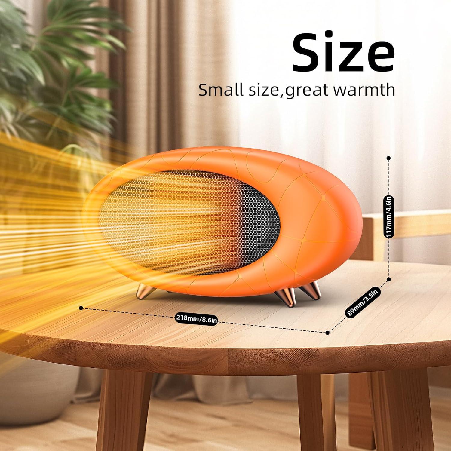 Calentador de Espacio Eléctrico Lmkeji 600W Naranja Compacto