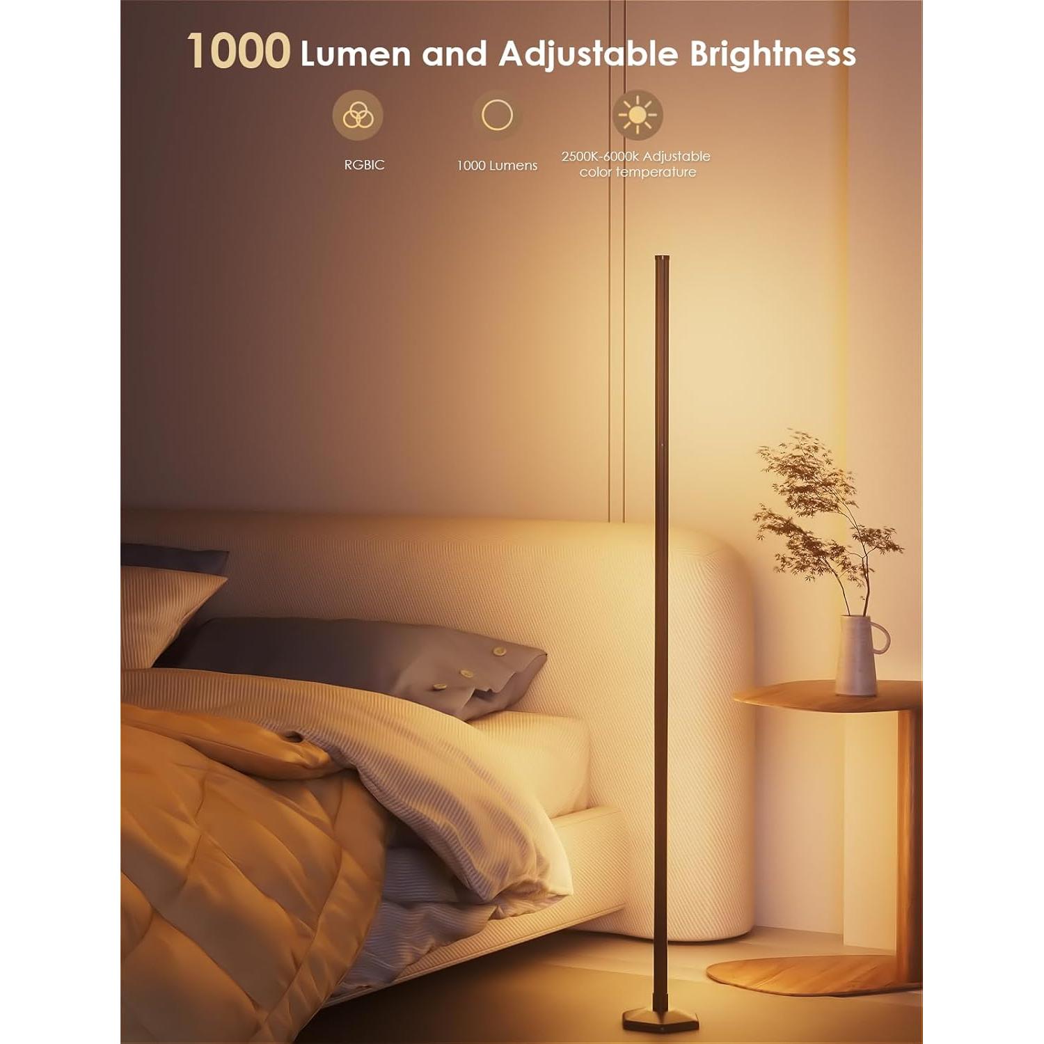 Lámpara de Pie LED RGB YIKBIK 165 cm Control Remoto APP