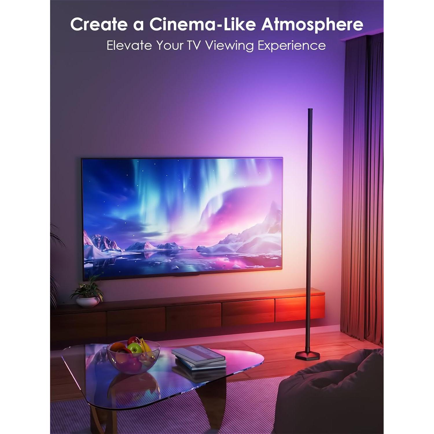 Lámpara de Pie LED RGB YIKBIK 165 cm Control Remoto APP