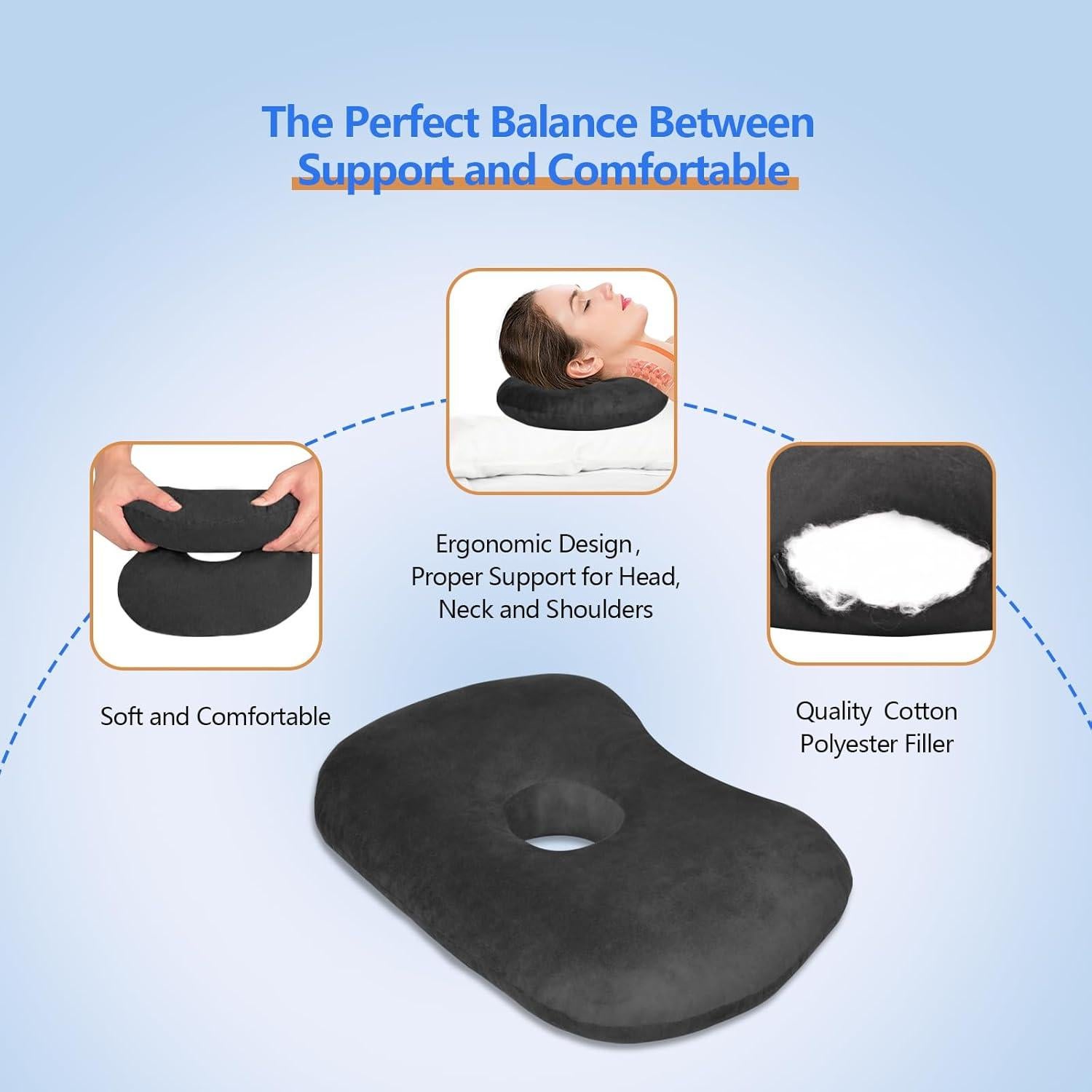 Almohada Swaycy para Alivio de Orejas - Ajustable y Ergonomica