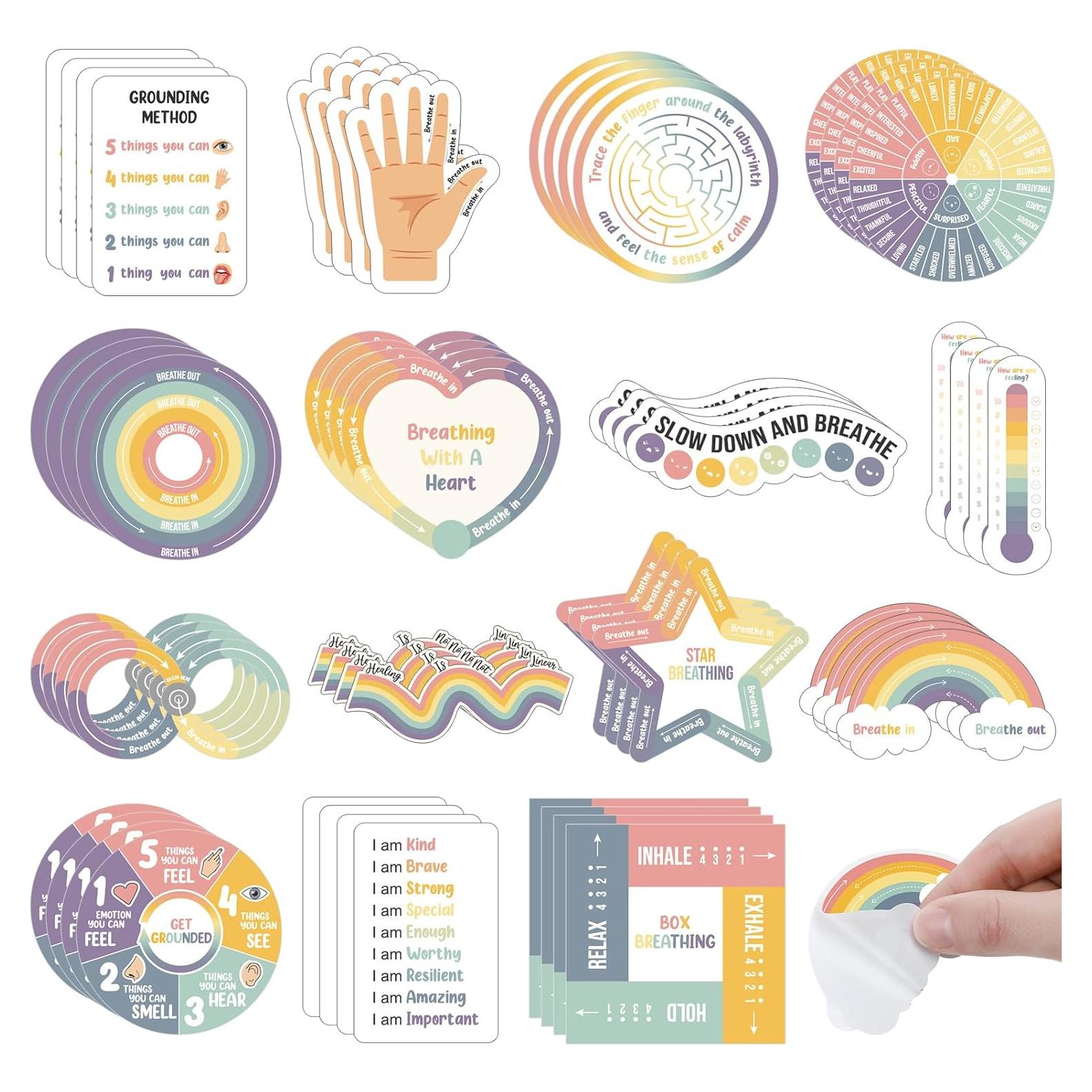 Stickers Sensoriales de Ansiedad Tenceur 60 Pcs Color Boho
