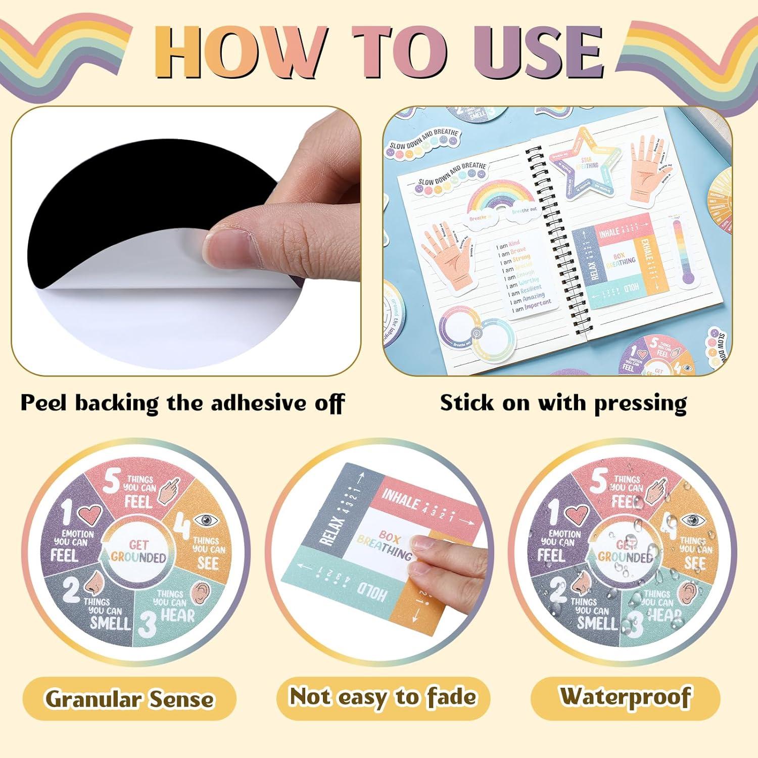 Stickers Sensoriales de Ansiedad Tenceur 60 Pcs Color Boho