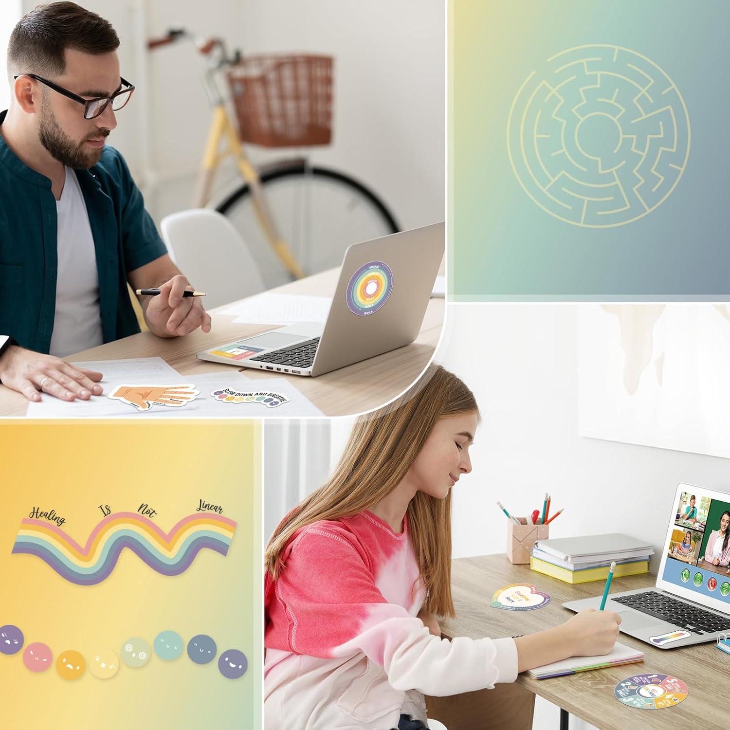 Stickers Sensoriales de Ansiedad Tenceur 60 Pcs Color Boho