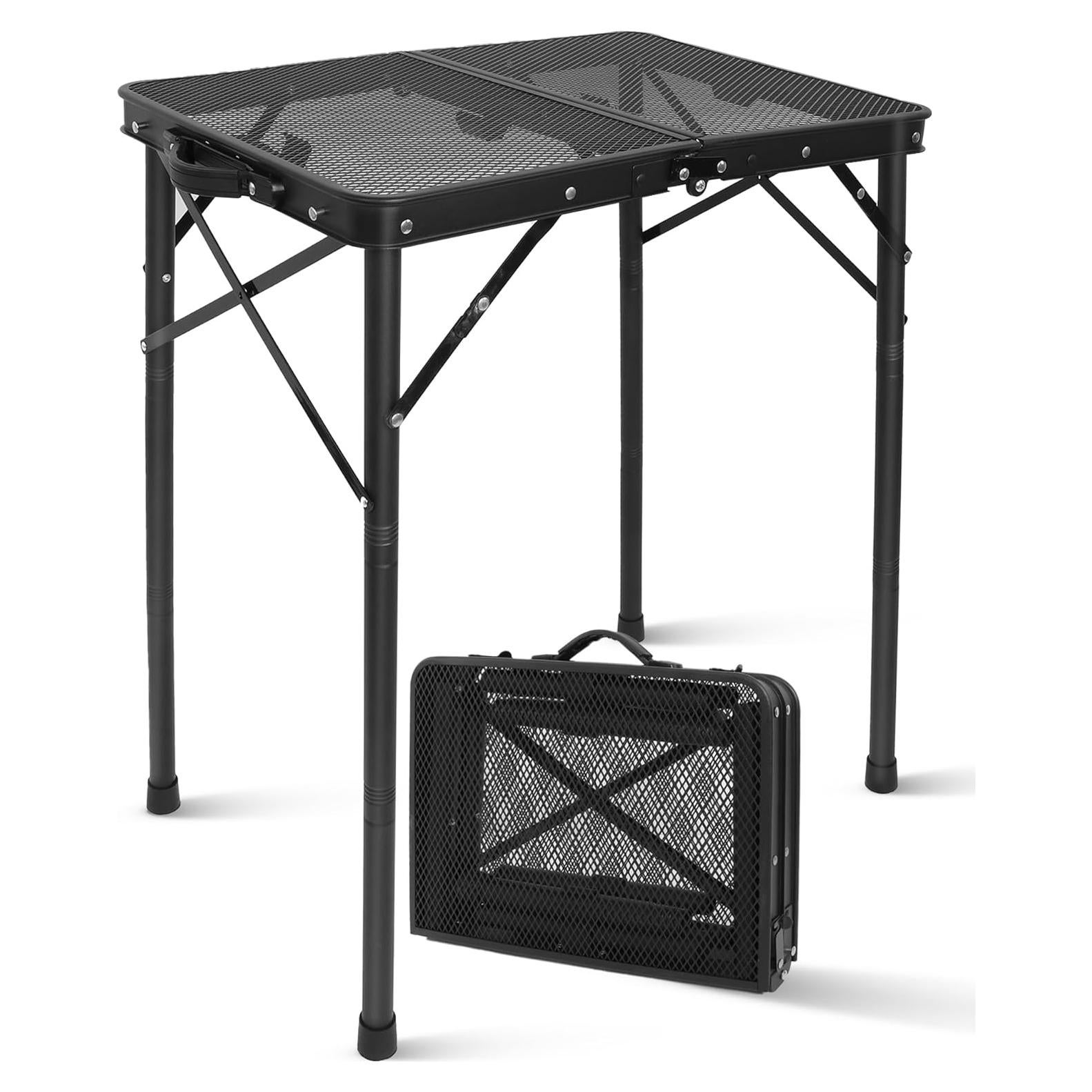 Mesa de Parrilla Plegable ALZEROOE 60x40 cm 3 Alturas Ajustables