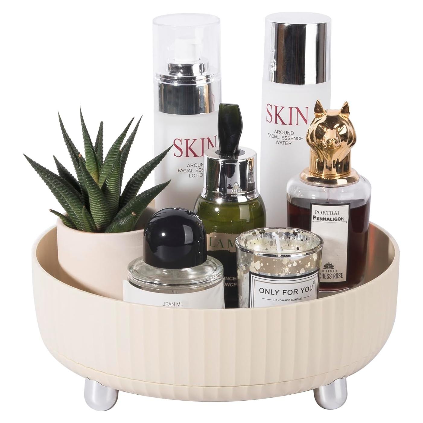 Organizador de Perfume Anyoifax Beige Giratorio 360° 23.1cm