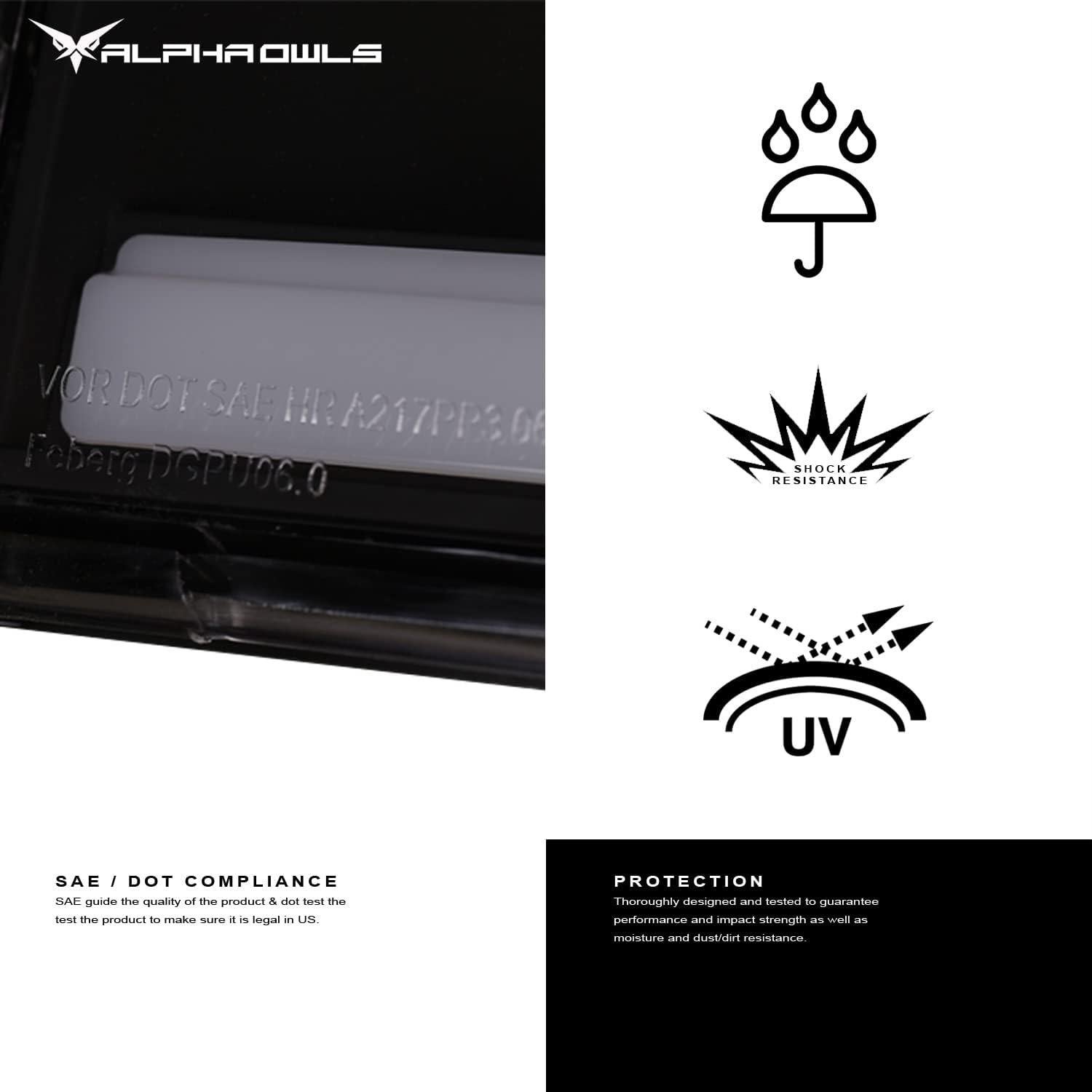 Faros LED Secuenciales Alpha Owls 8711828 para Dodge Ram 2009-2023