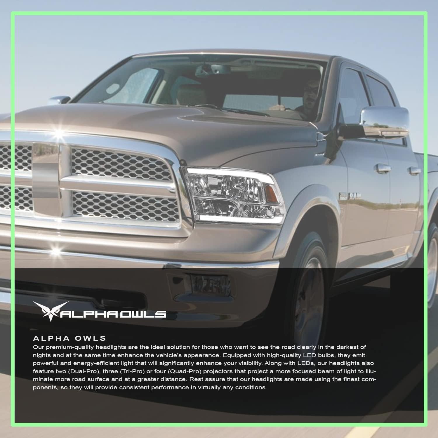 Faros LED Secuenciales Alpha Owls 8711828 para Dodge Ram 2009-2023