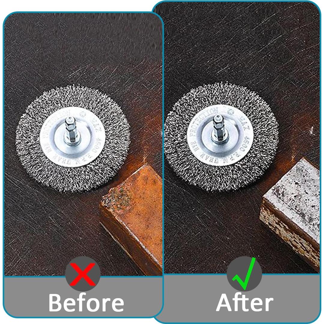 Juego de 3 Cepillos de Alambre BeQell 100mm para Taladro