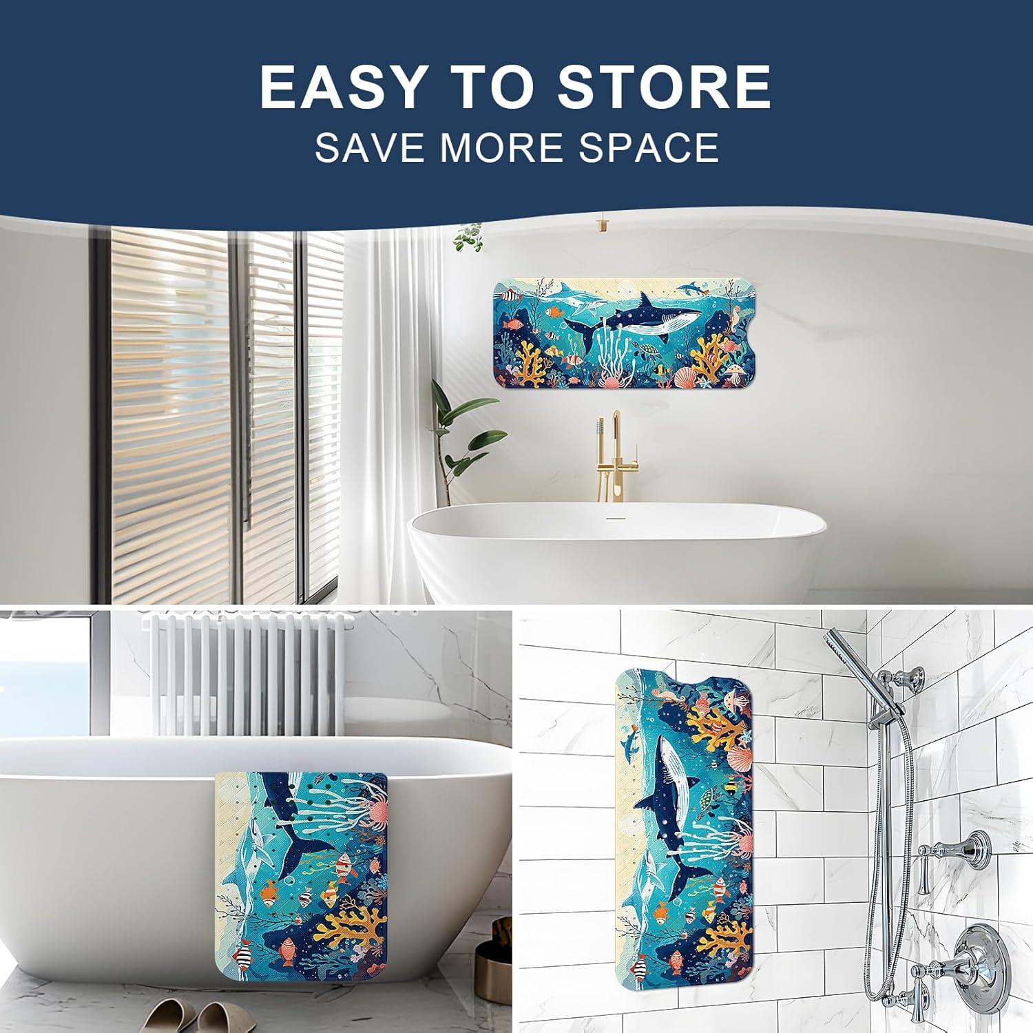 Alfombrilla de Baño Antideslizante XIYUNTE 101.6x40.6cm Ballena