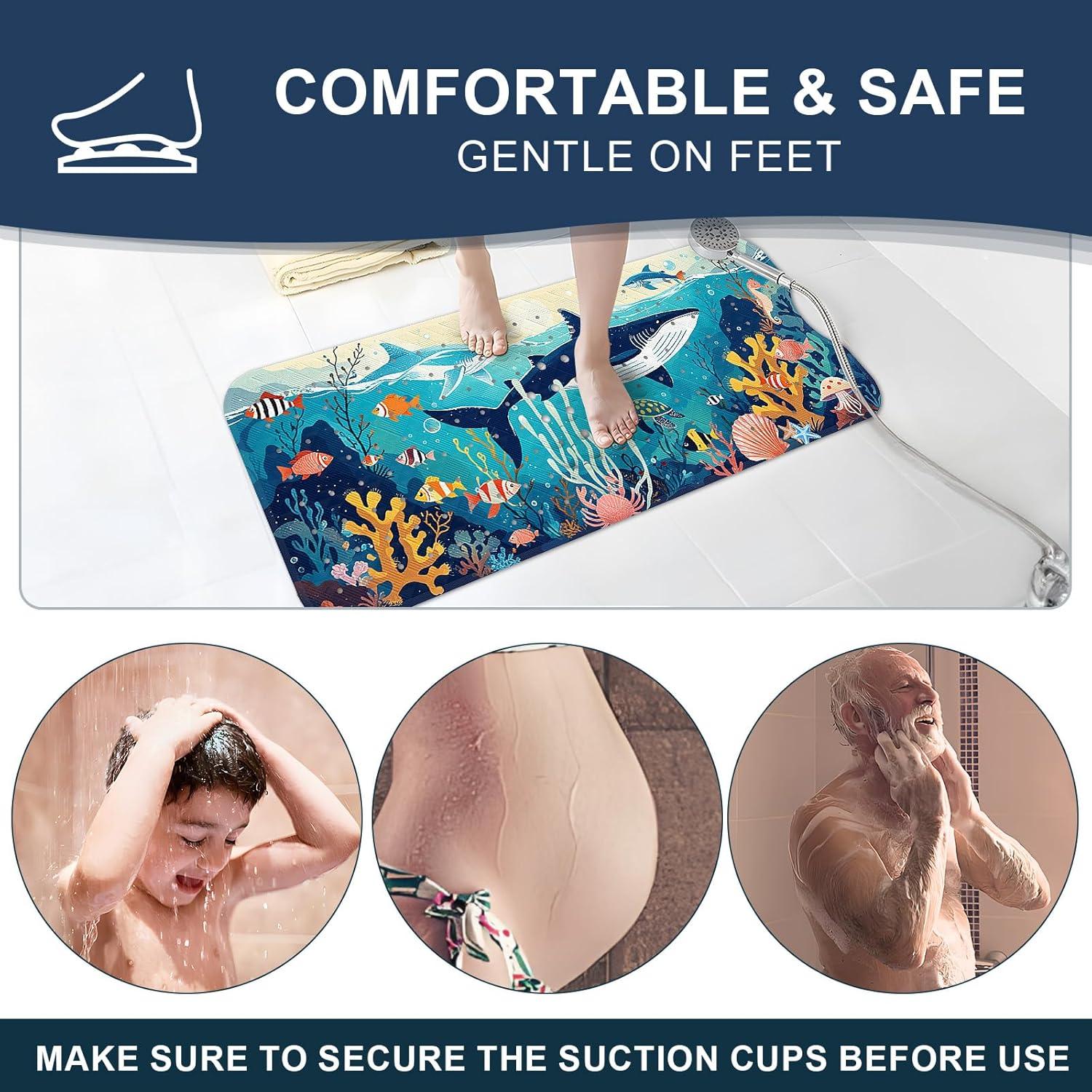 Alfombrilla de Baño Antideslizante XIYUNTE 101.6x40.6cm Ballena