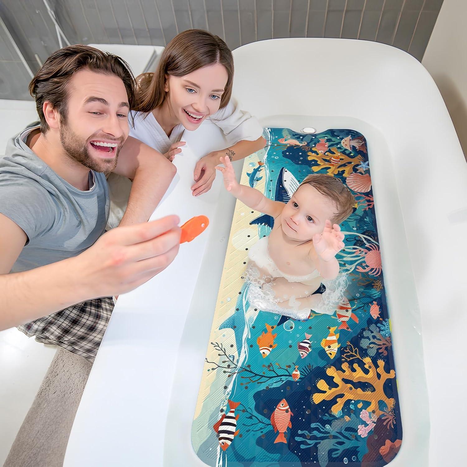 Alfombrilla de Baño Antideslizante XIYUNTE 101.6x40.6cm Ballena