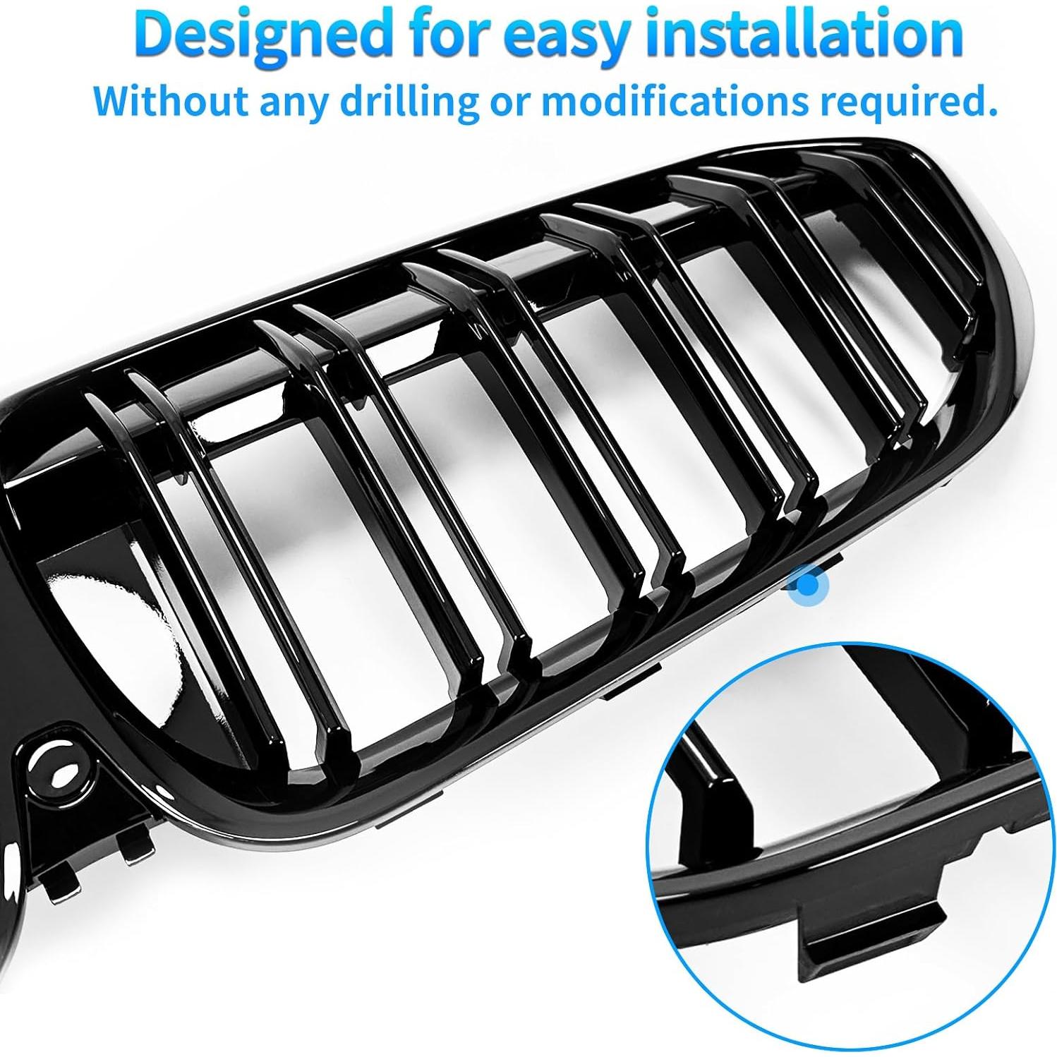 Parrilla Delantera BMW G20 2019-2022 Negro Brillante