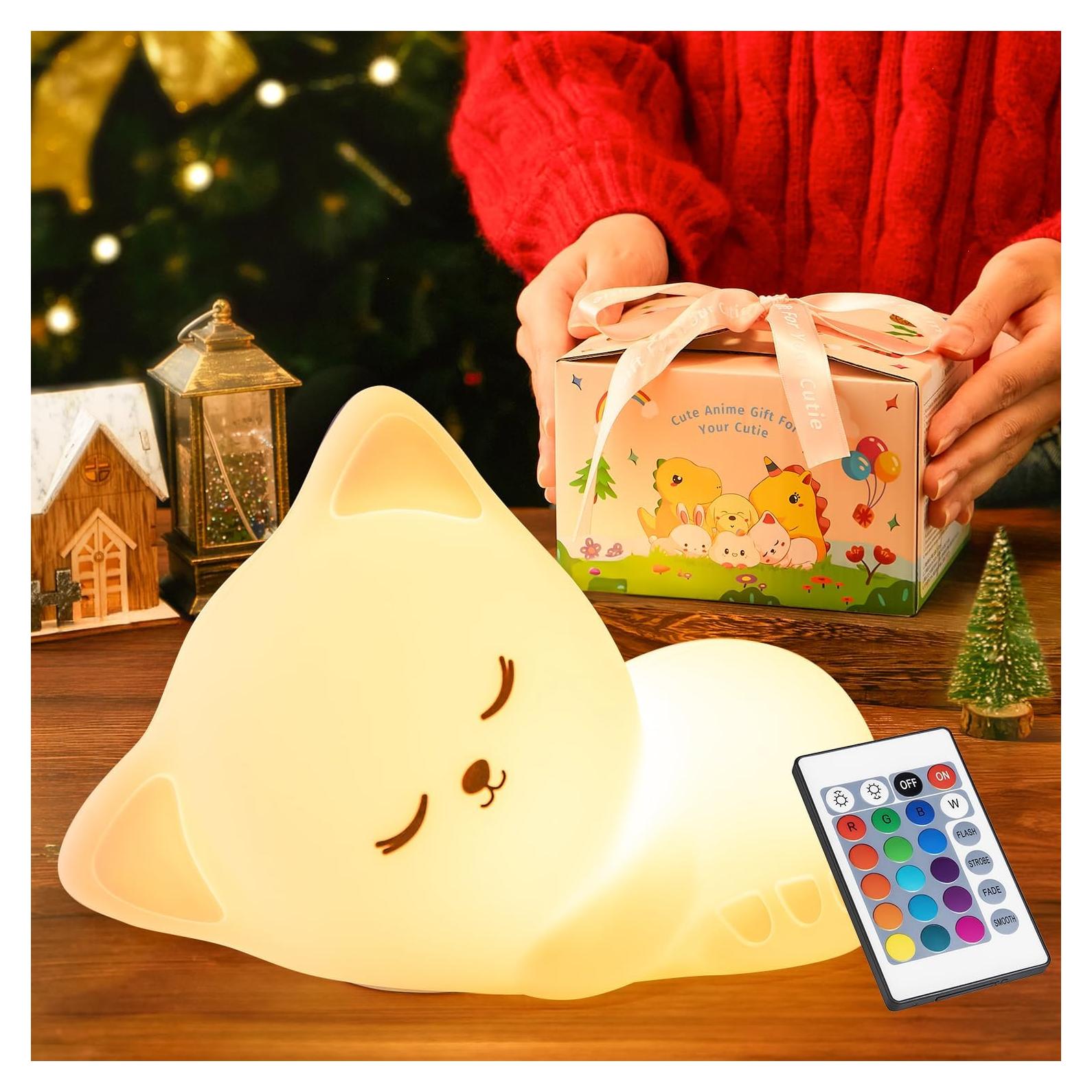 Luz Nocturna de Gato Mubarek - Regalo para Niñas Adolescentes