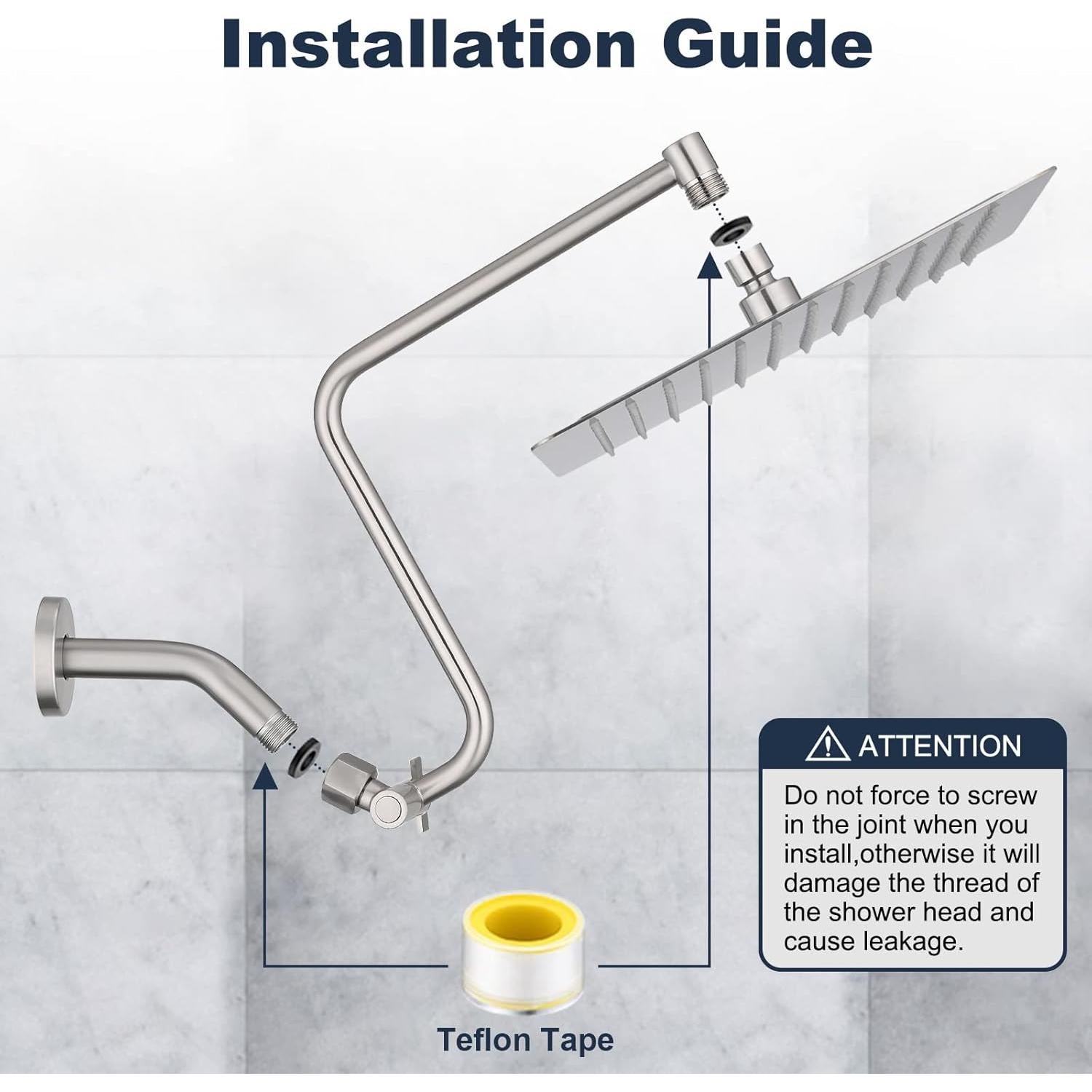 Cabezal de Ducha de Lluvia PDPBath 30 cm Acero Inoxidable Niquelado