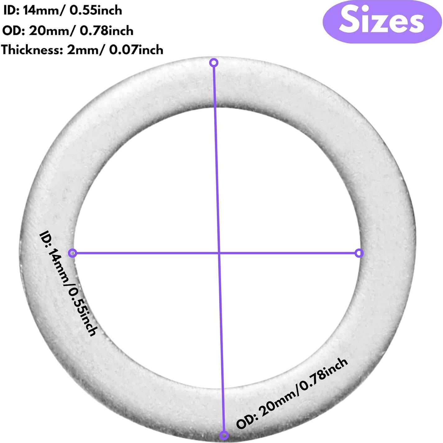 Junta de Drenaje de Aceite KOOPATZ M14 para Hyundai Kia