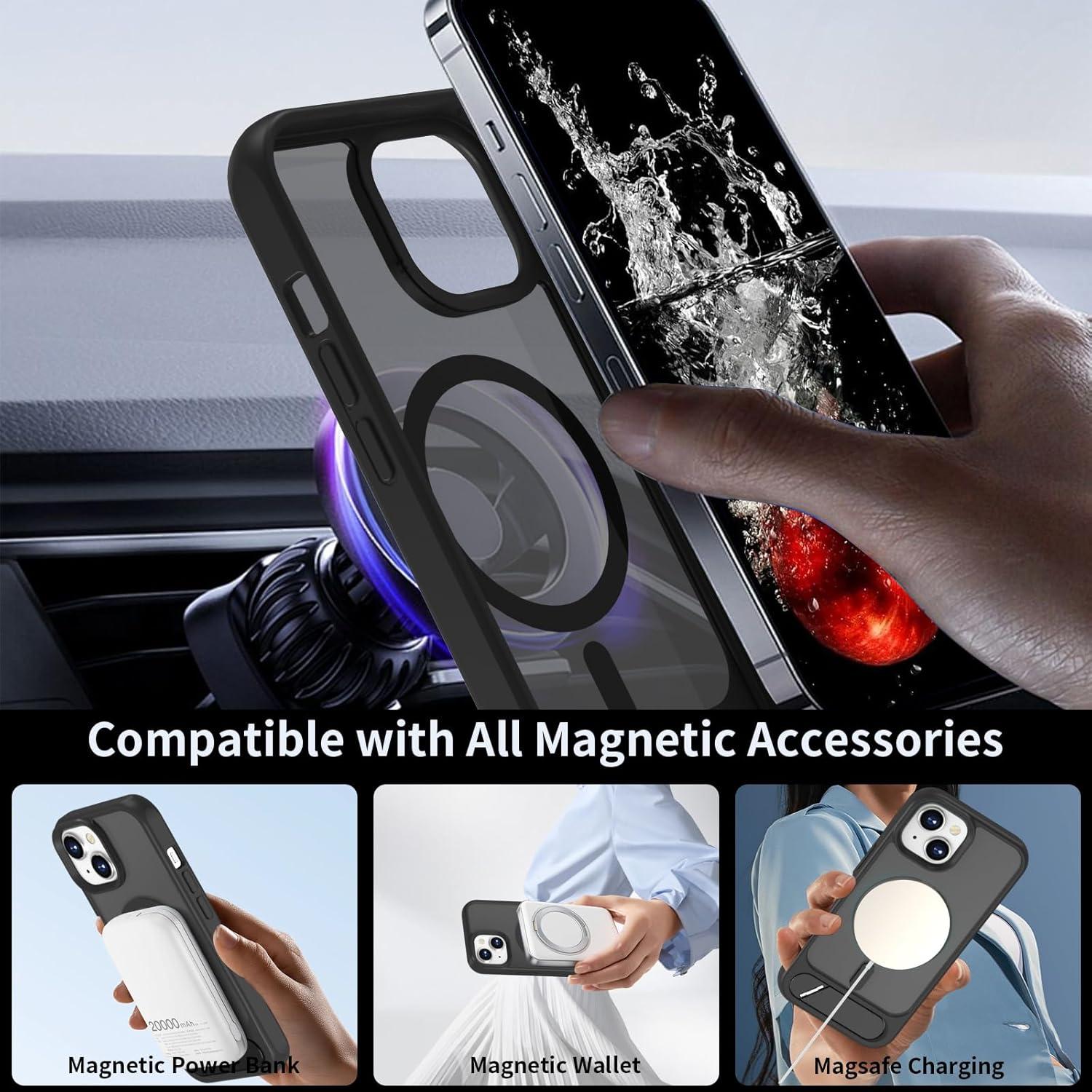 Funda Protectora SouLips para iPhone 13/14 Magnética Negra