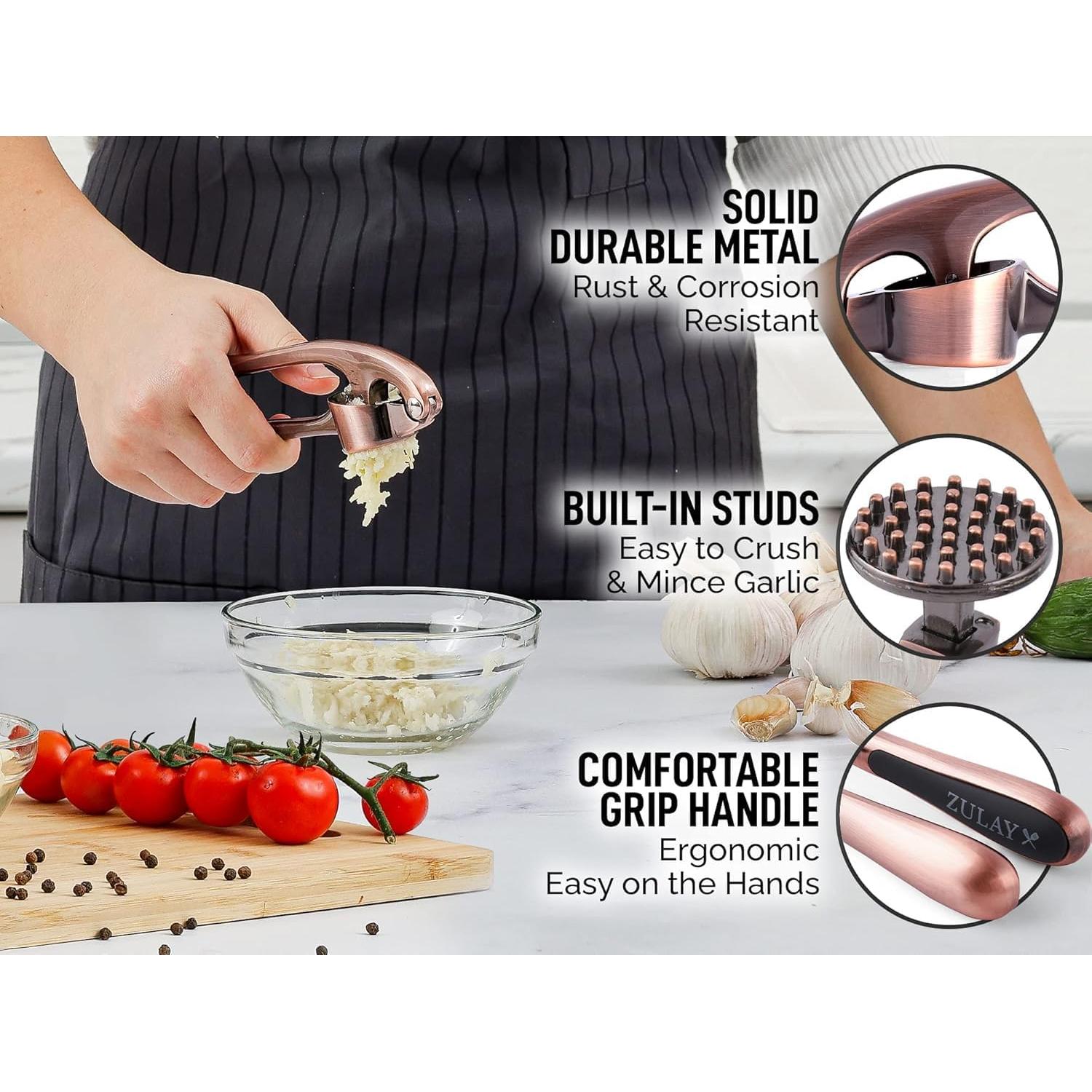 Prensa de Ajo AllStyle By Patel Acero Inoxidable Bronce