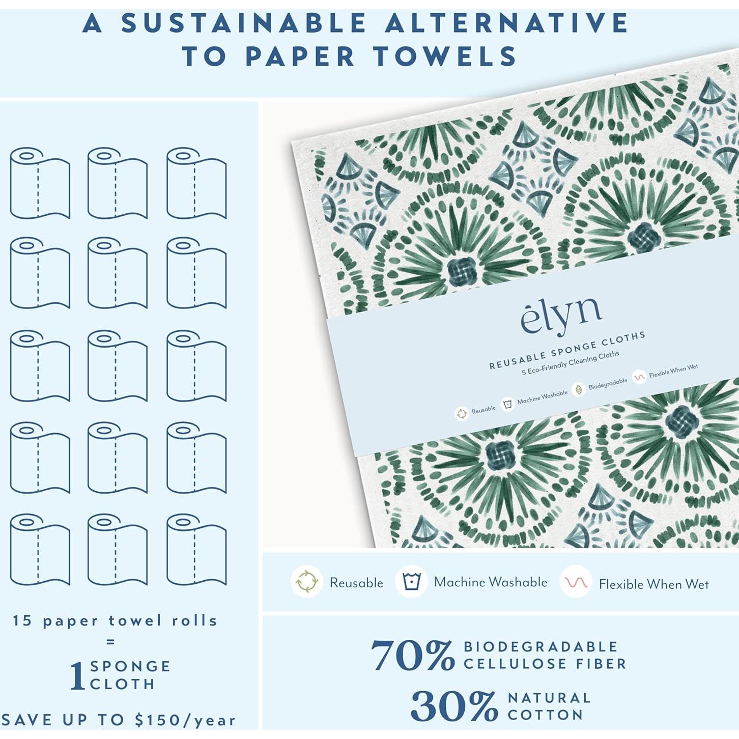 Paños de Cocina ELYN Bohemios Reutilizables 5 Unidades