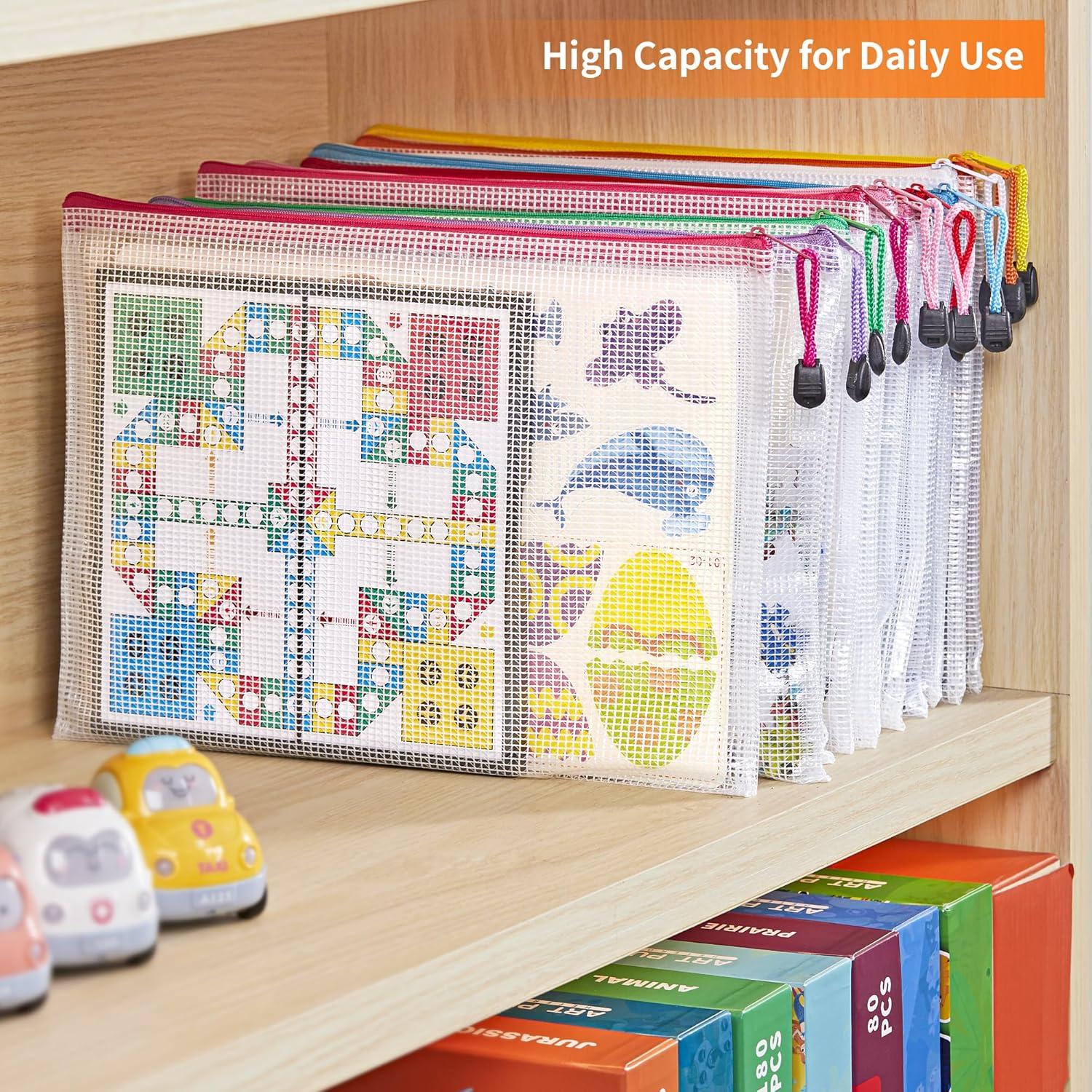 Bolsas de Malla con Cierre JARLINK A4 24 Pcs Multicolor