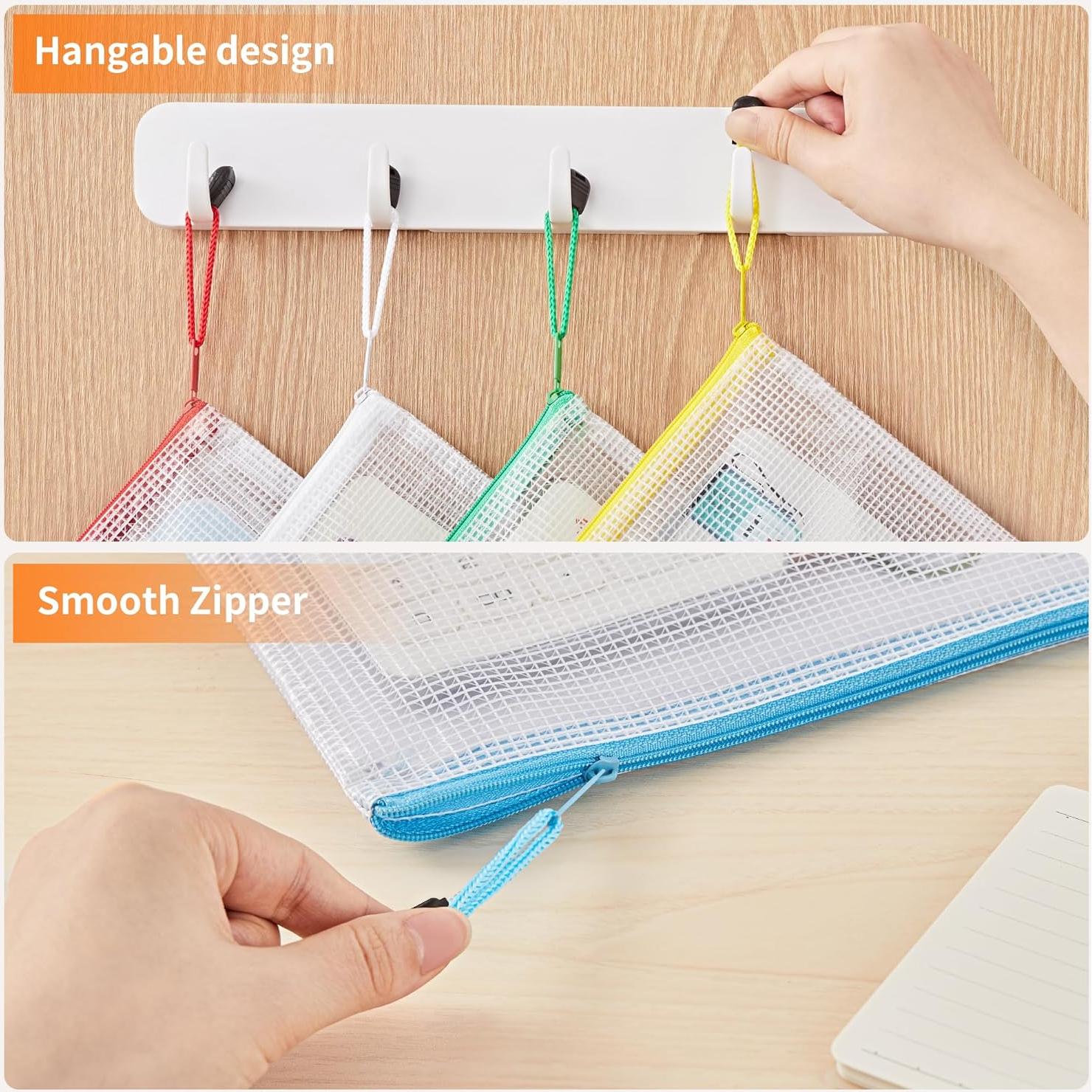 Bolsas de Malla con Cierre JARLINK A4 24 Pcs Multicolor