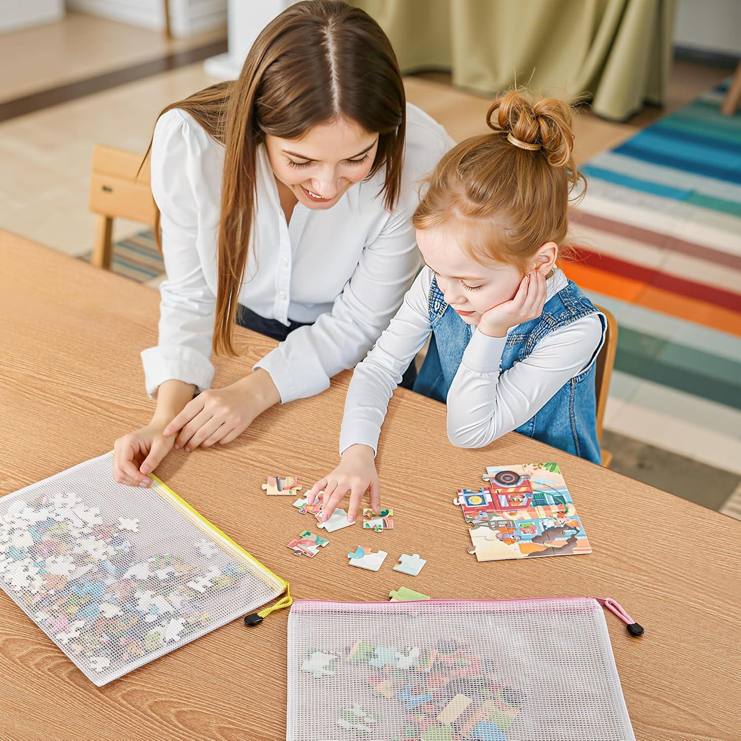 Bolsas de Malla con Cierre JARLINK A4 24 Pcs Multicolor