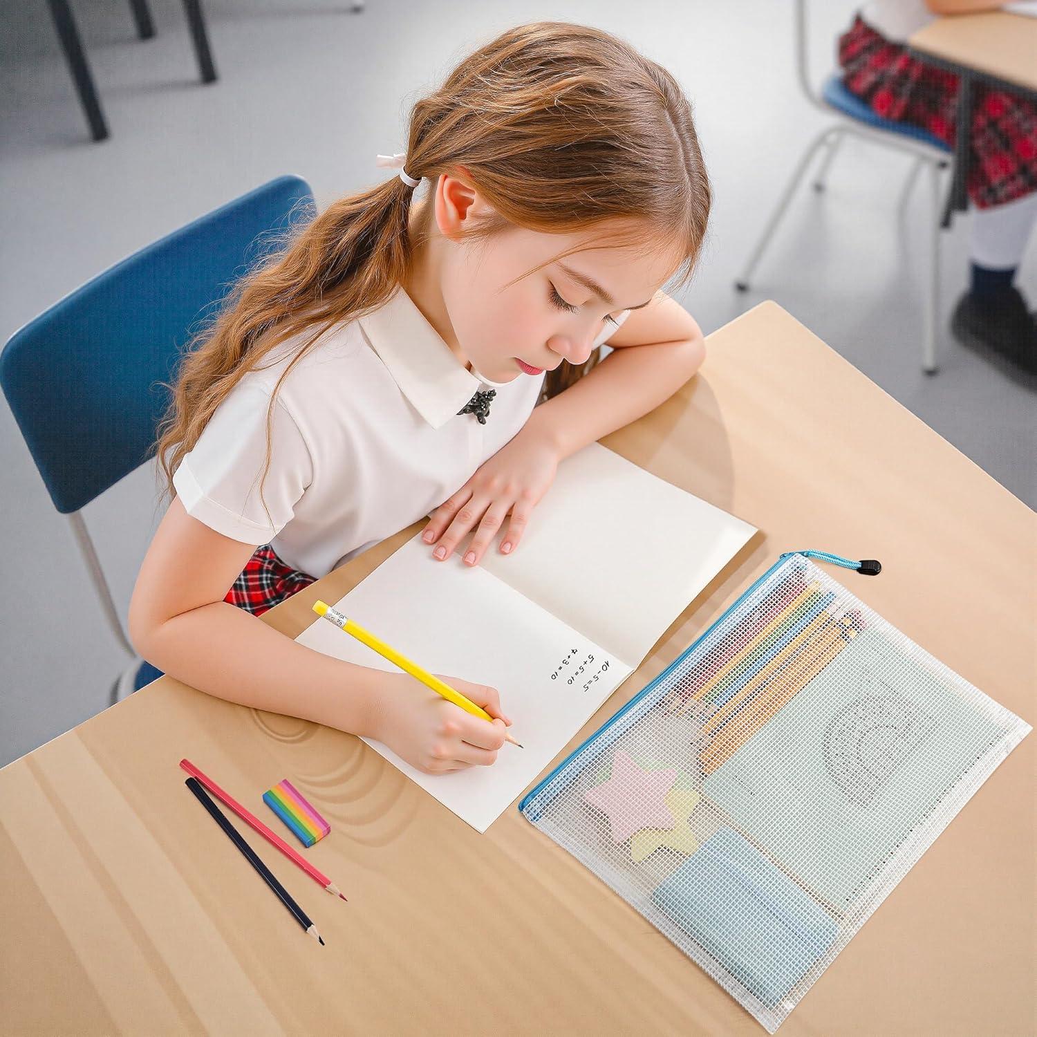 Bolsas de Malla con Cierre JARLINK A4 24 Pcs Multicolor