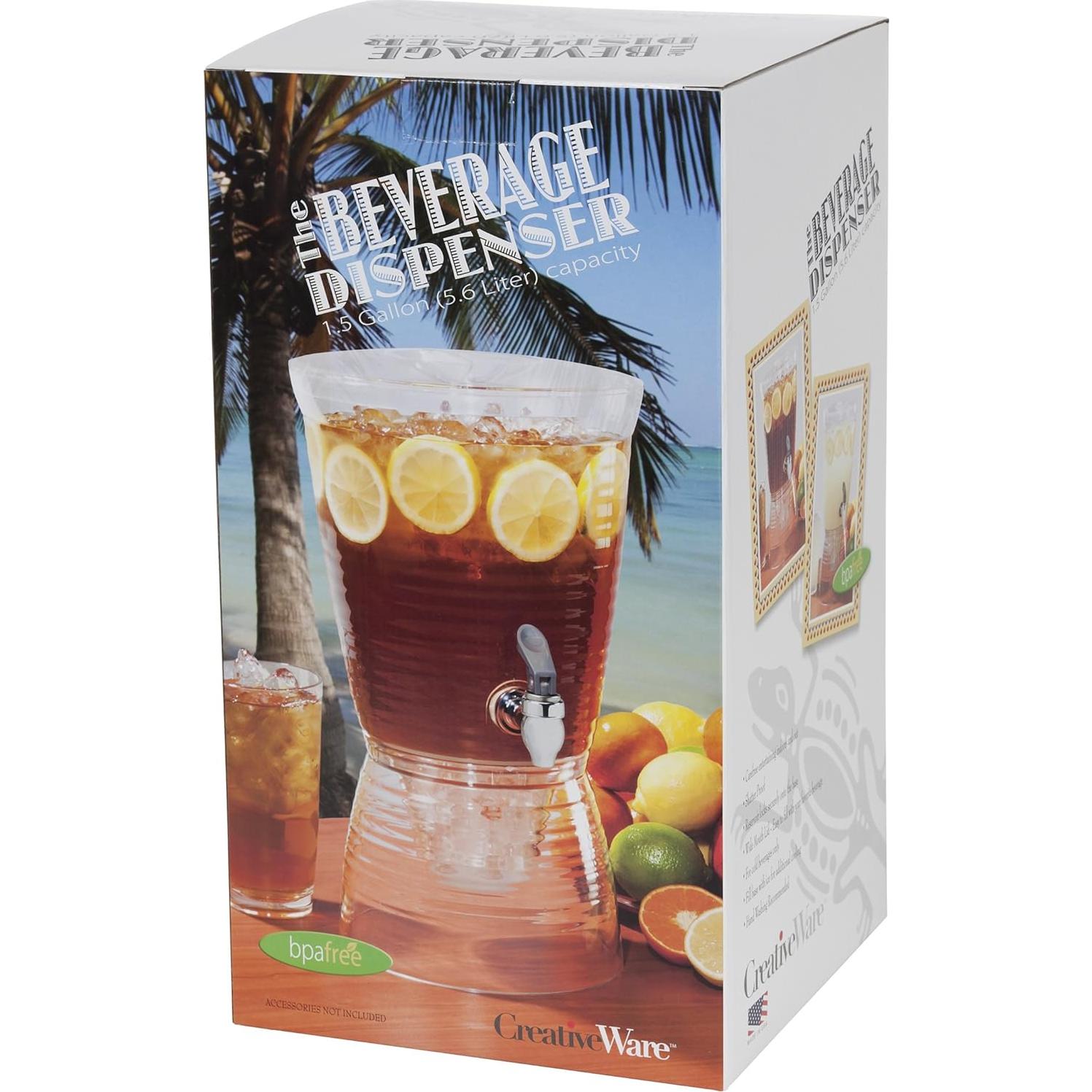 Dispensador de Bebidas CreativeWare 5.68L Acrílico Transparente