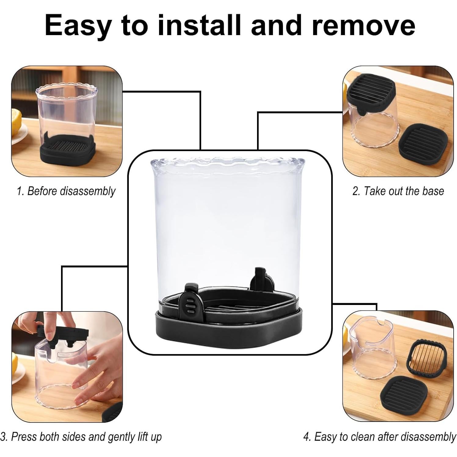 Taza Cortadora de Frutas UQOOQFA - Cortador de Fresas Negro