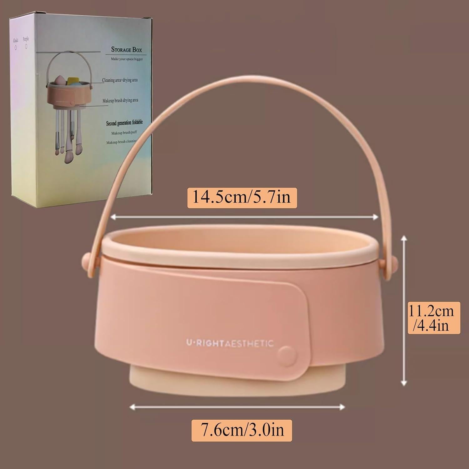 Alfombrilla Limpiadora de Brochas GOLIKEE 3 en 1 Silicona Khaki