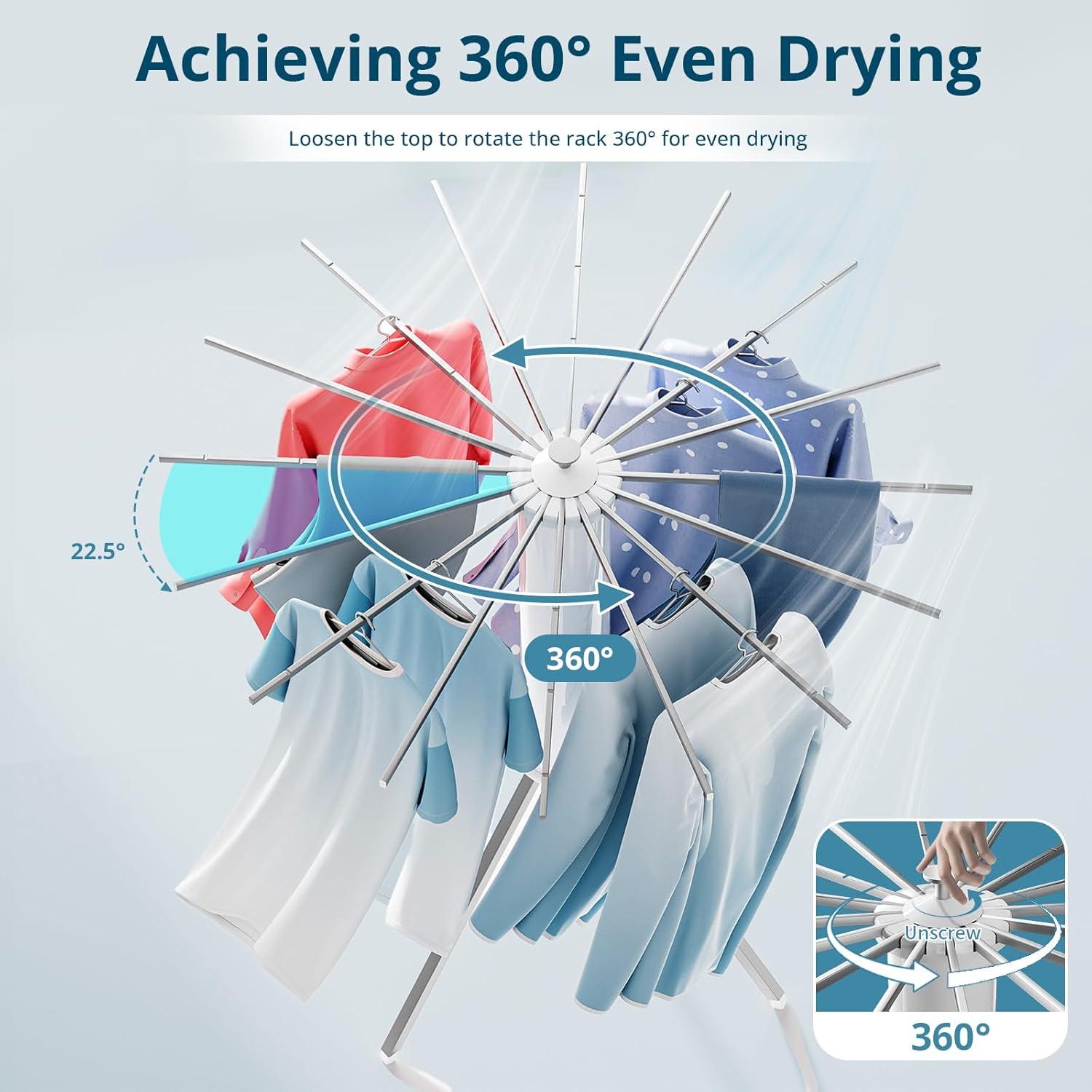 Soporte Plegable para Secar Ropa JAUREE 106.68 cm 16 Varillas