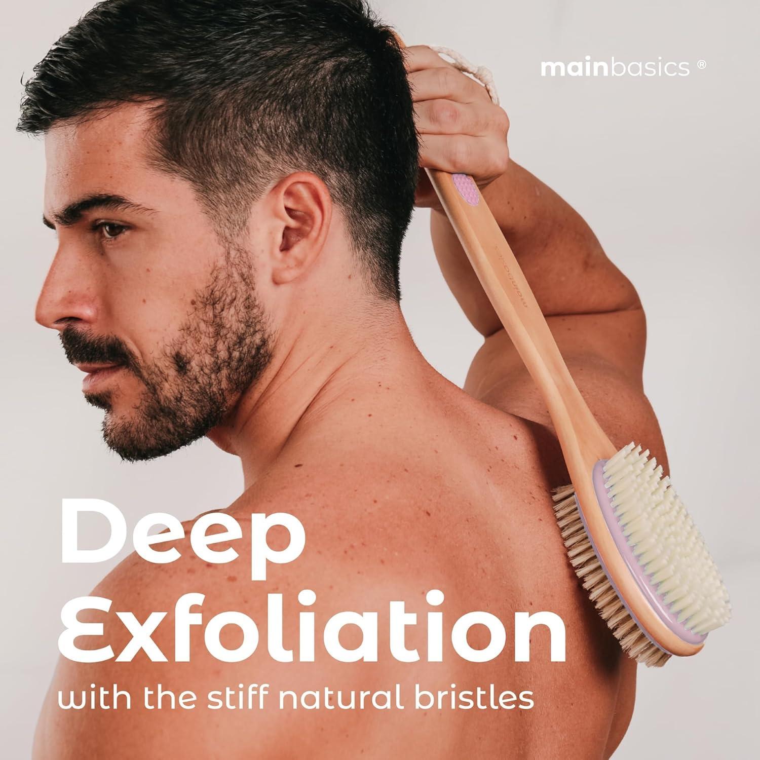 Cepillo de Espalda MainBasics Doble Cara Lavanda 41.91 cm