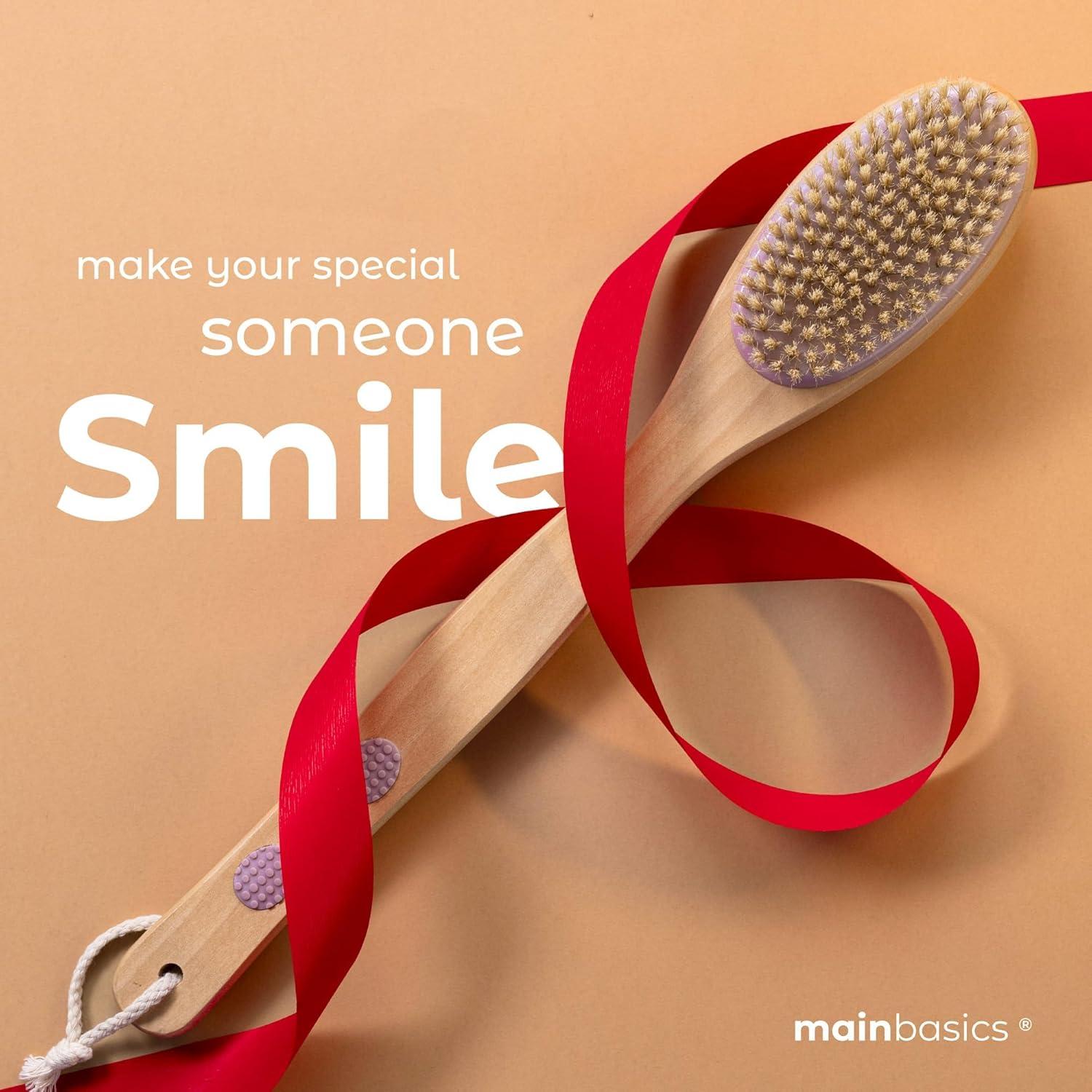 Cepillo de Espalda MainBasics Doble Cara Lavanda 41.91 cm